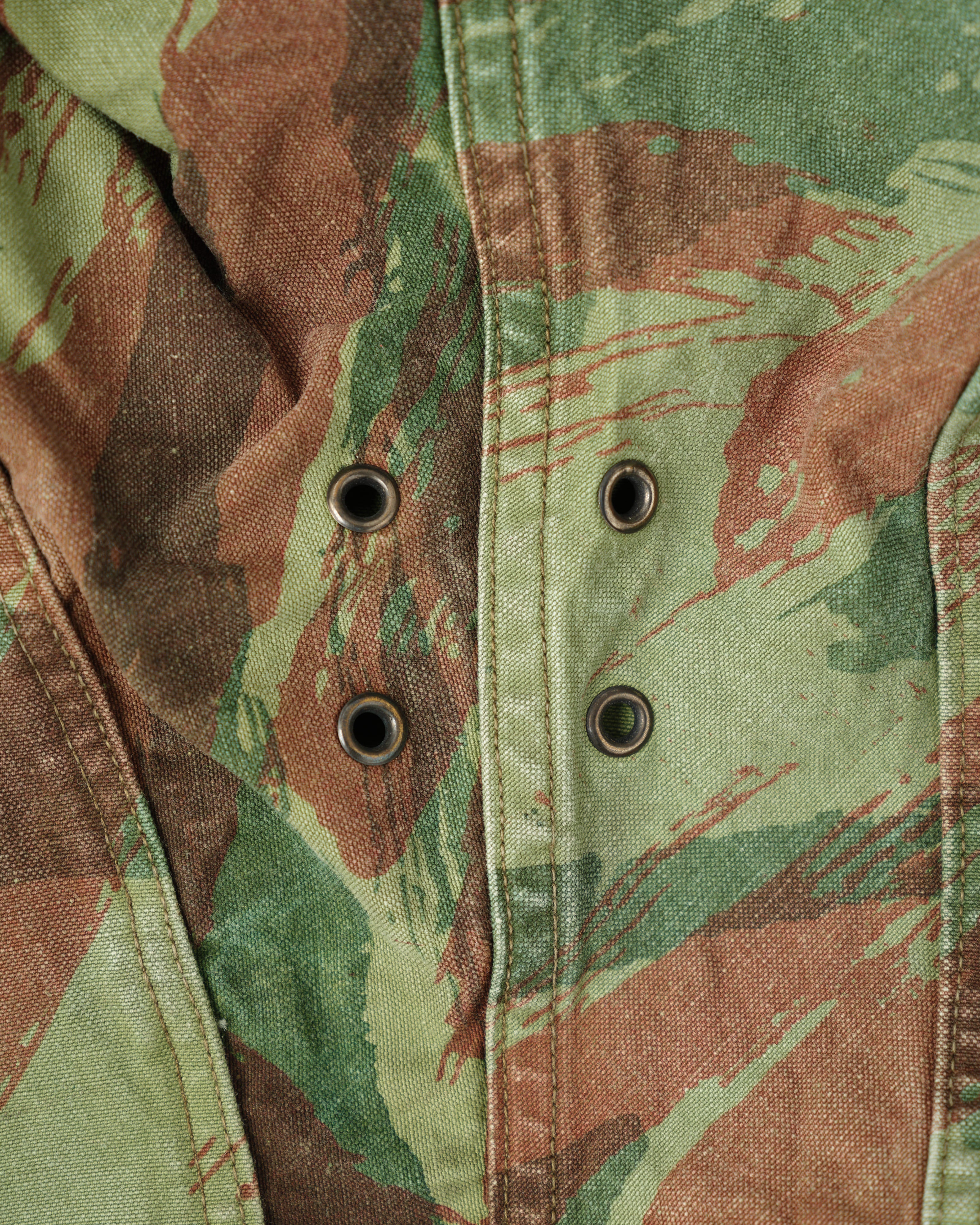 【~50's】French Army TAP47/54 Lizard Camouflage Paratrooper Jacket Size.32