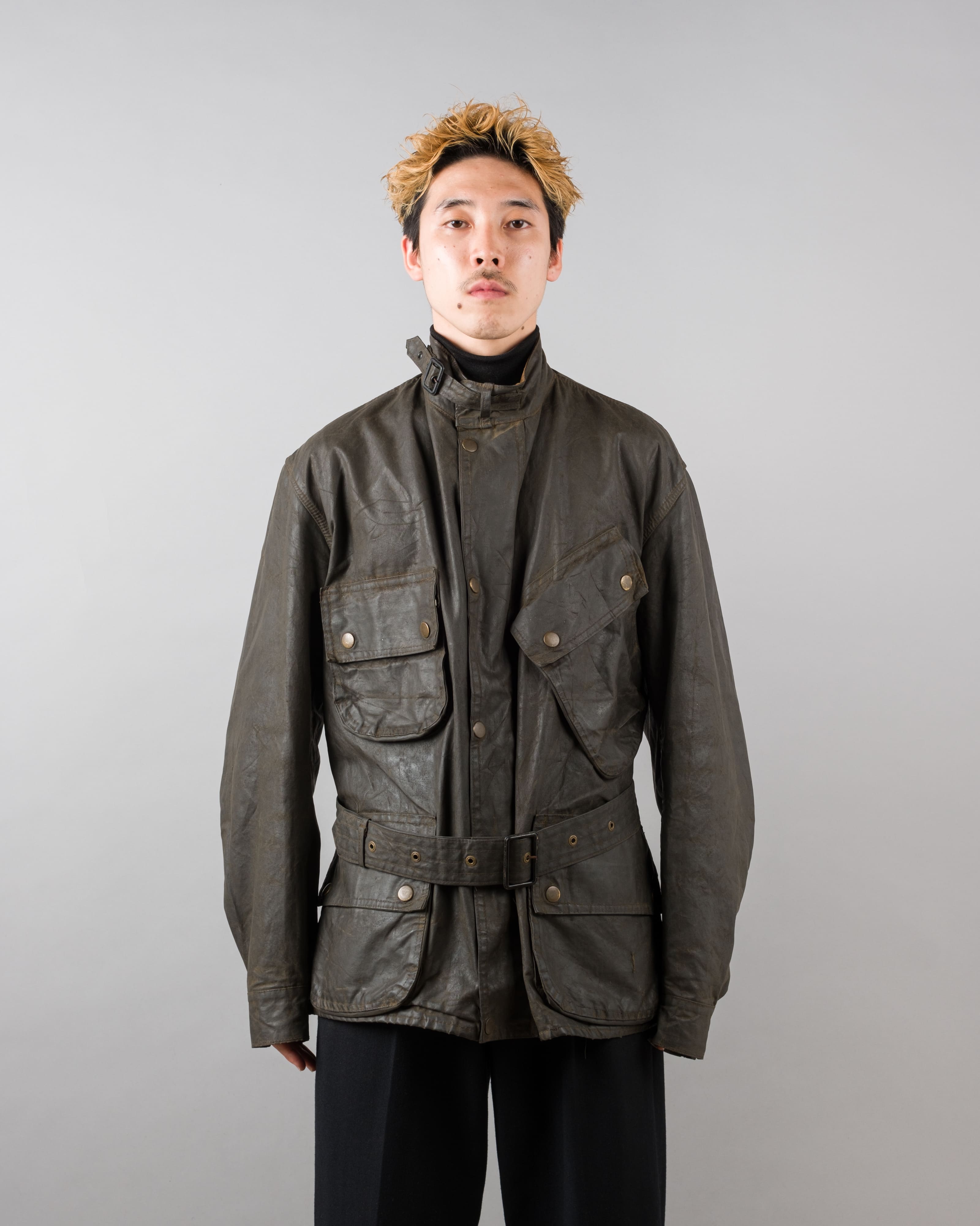 【~60's】Vintage Barbour Waxed Cotton Jacket "INTERNATIONAL SUIT" White Label Size.44