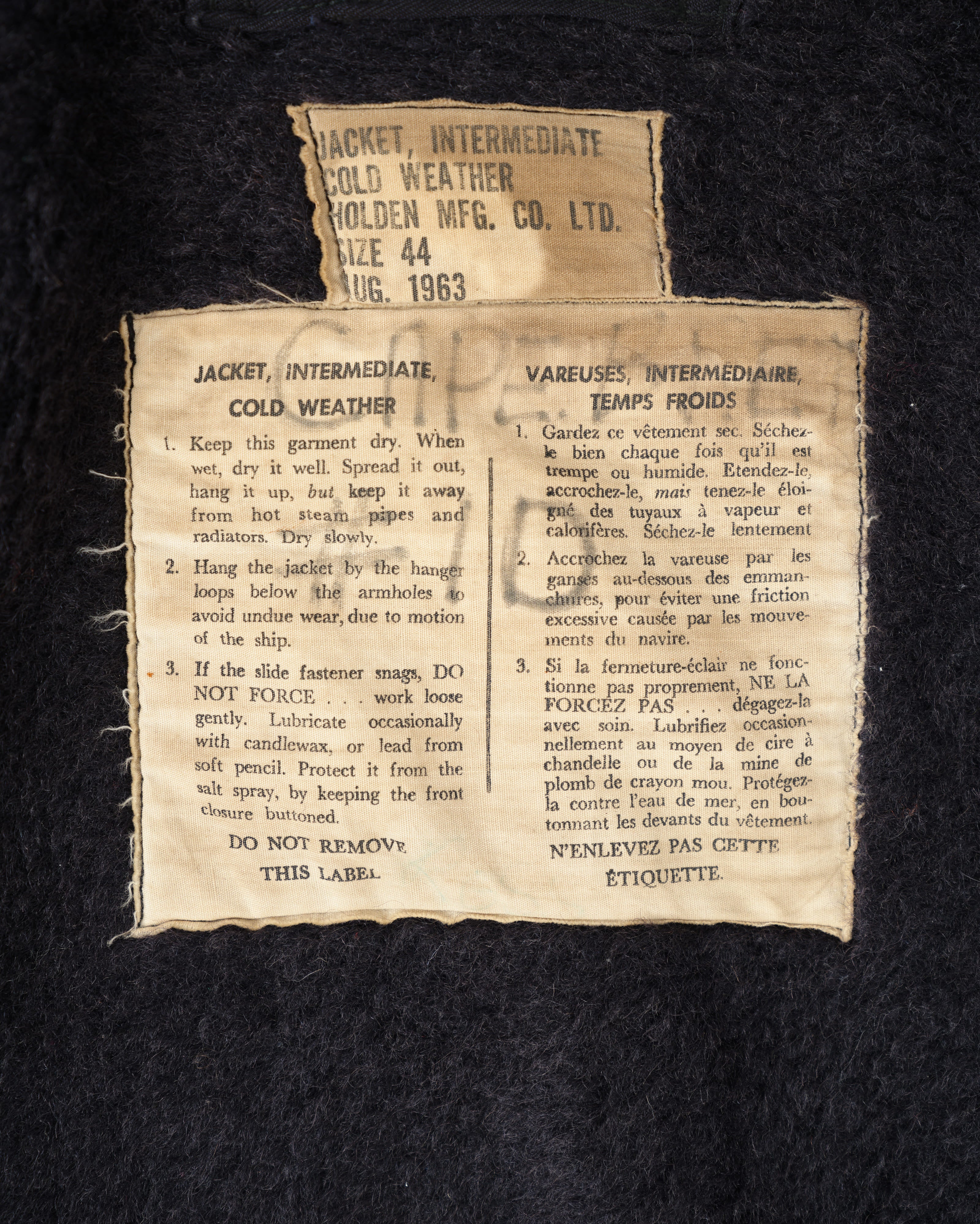 【~60's】Royal Canadian Navy Intermediate Cold Weather Deck Jacket Size.44