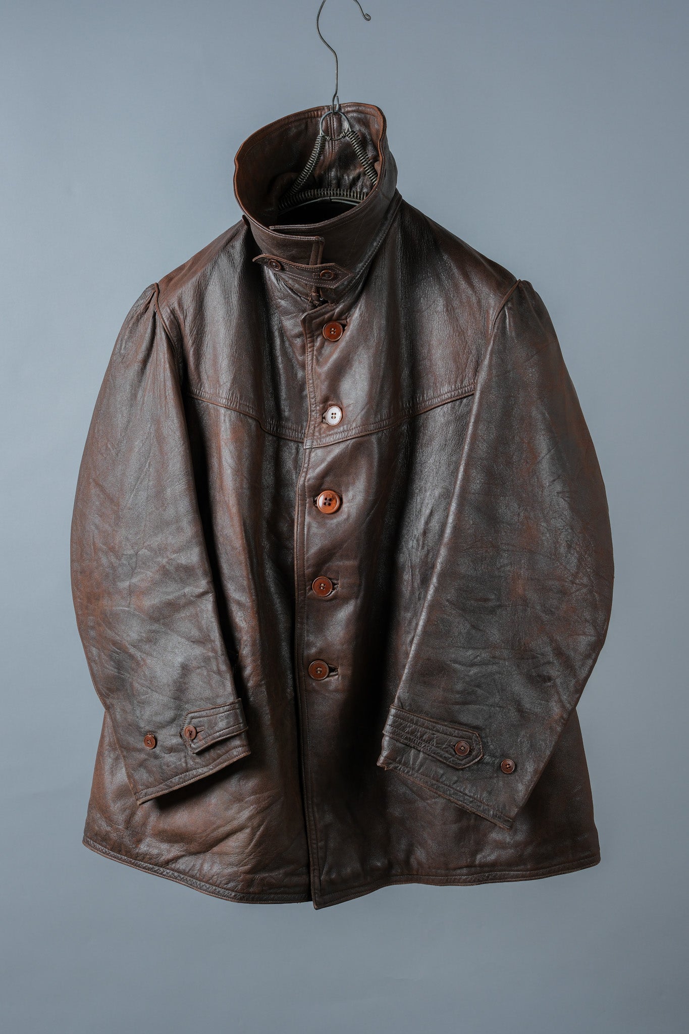 【~40's】WWⅡ French Army M35 Tank Crew Leather Jacket