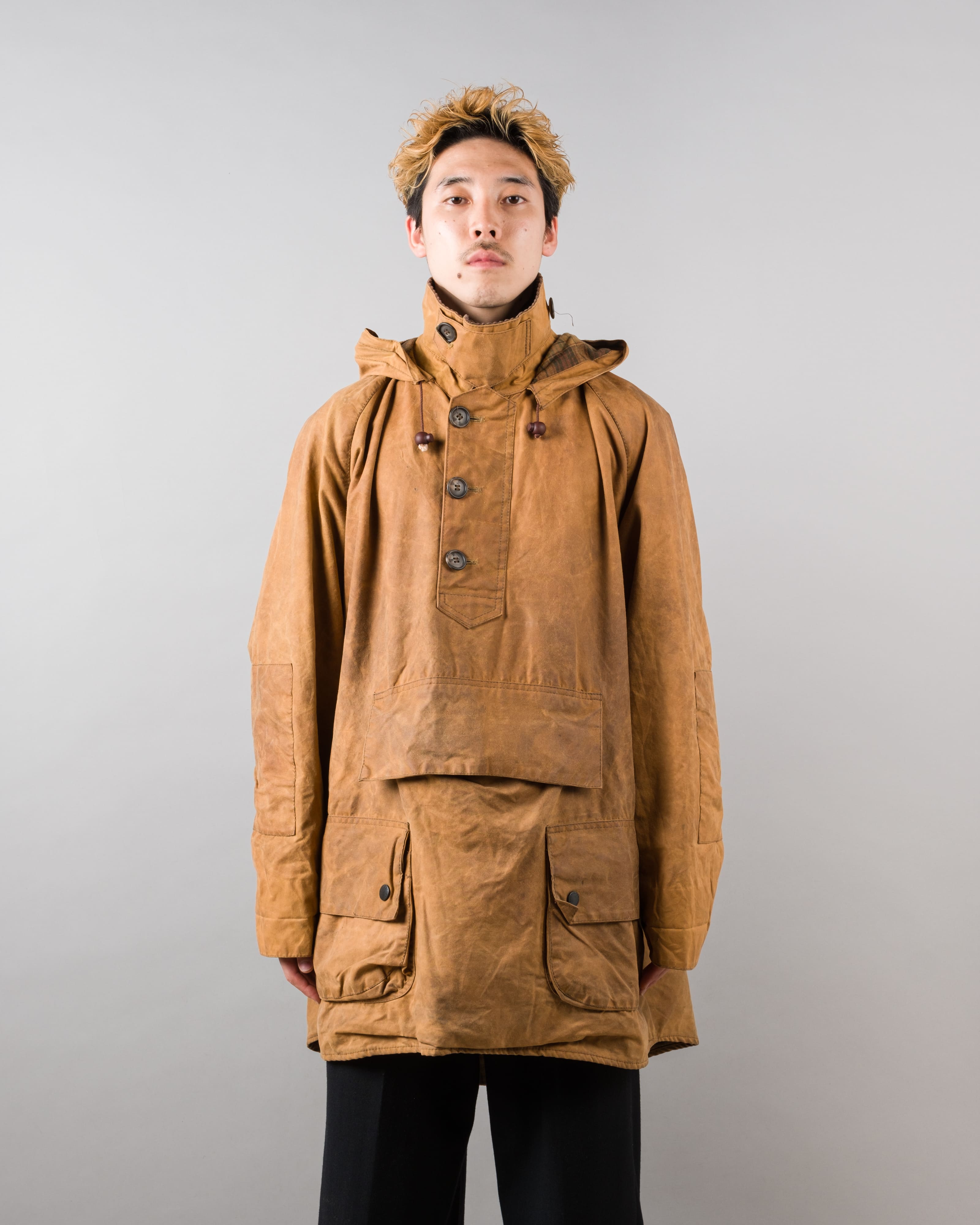 【~90’s】Vintage Barbour Waxed Cotton Smock Jacket "LONGSHOREMAN" 3 Crest