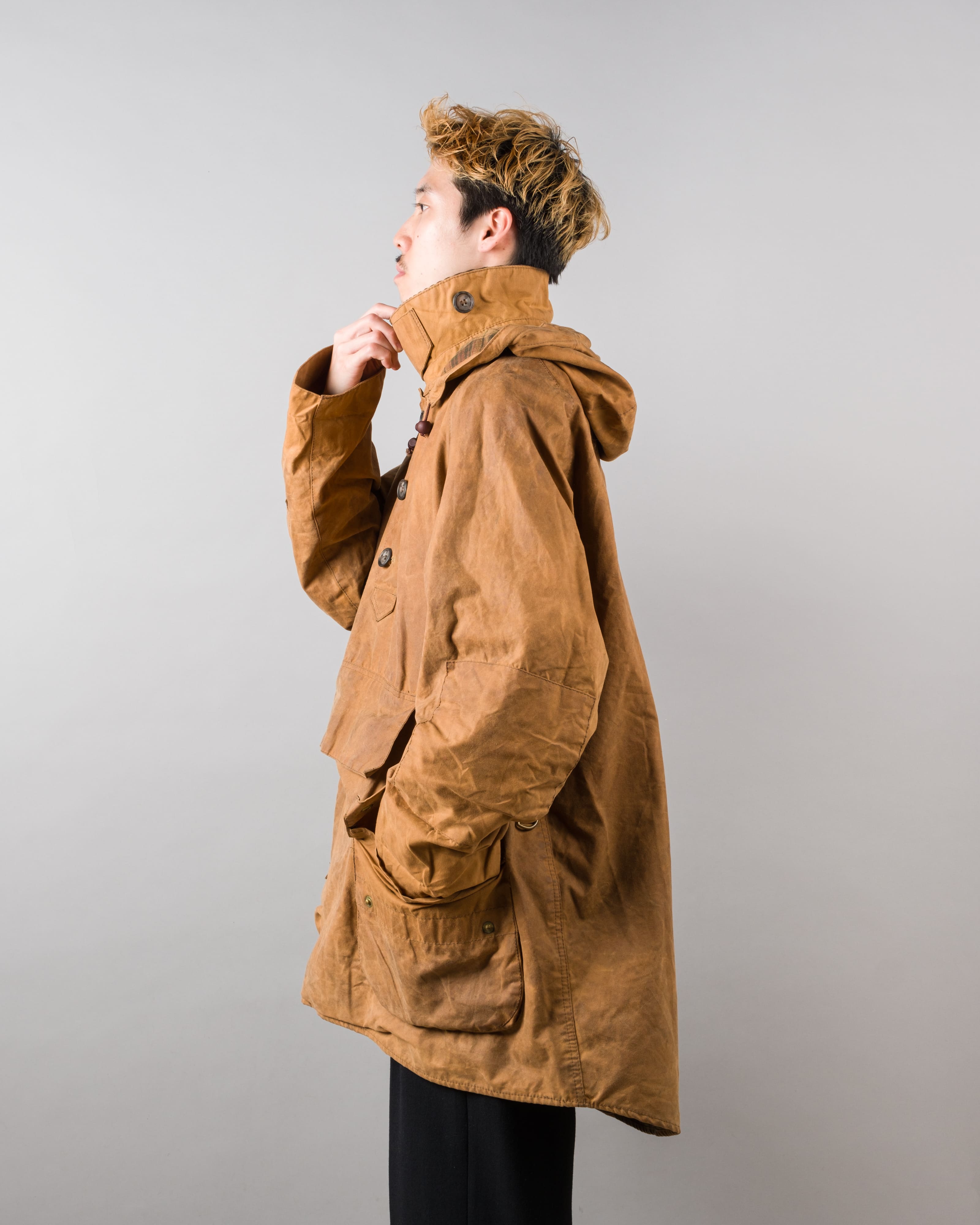 【~90’s】Vintage Barbour Waxed Cotton Smock Jacket "LONGSHOREMAN" 3 Crest