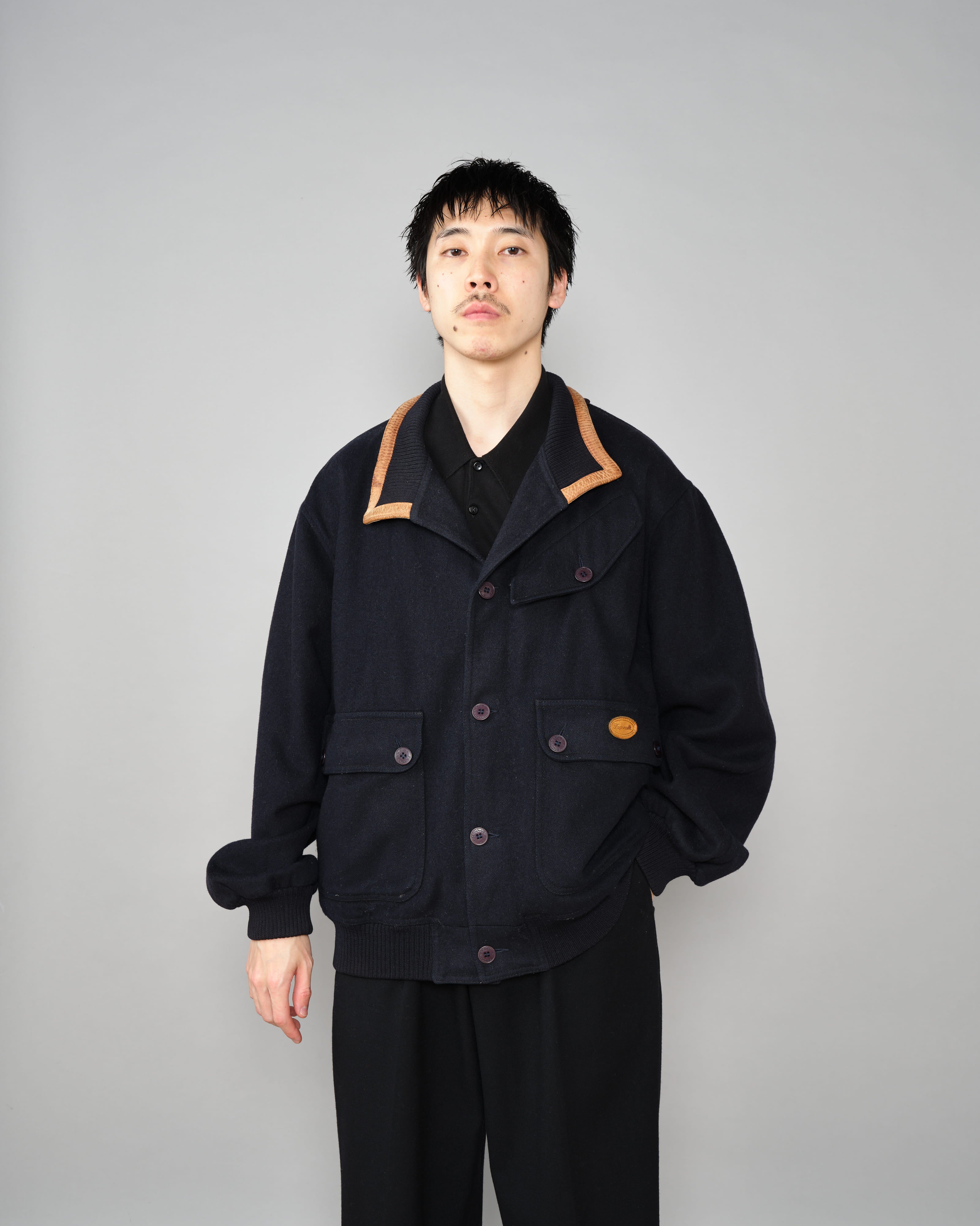 【~80's】Vintage Façonnable Wool Nylon Blouson Size.5