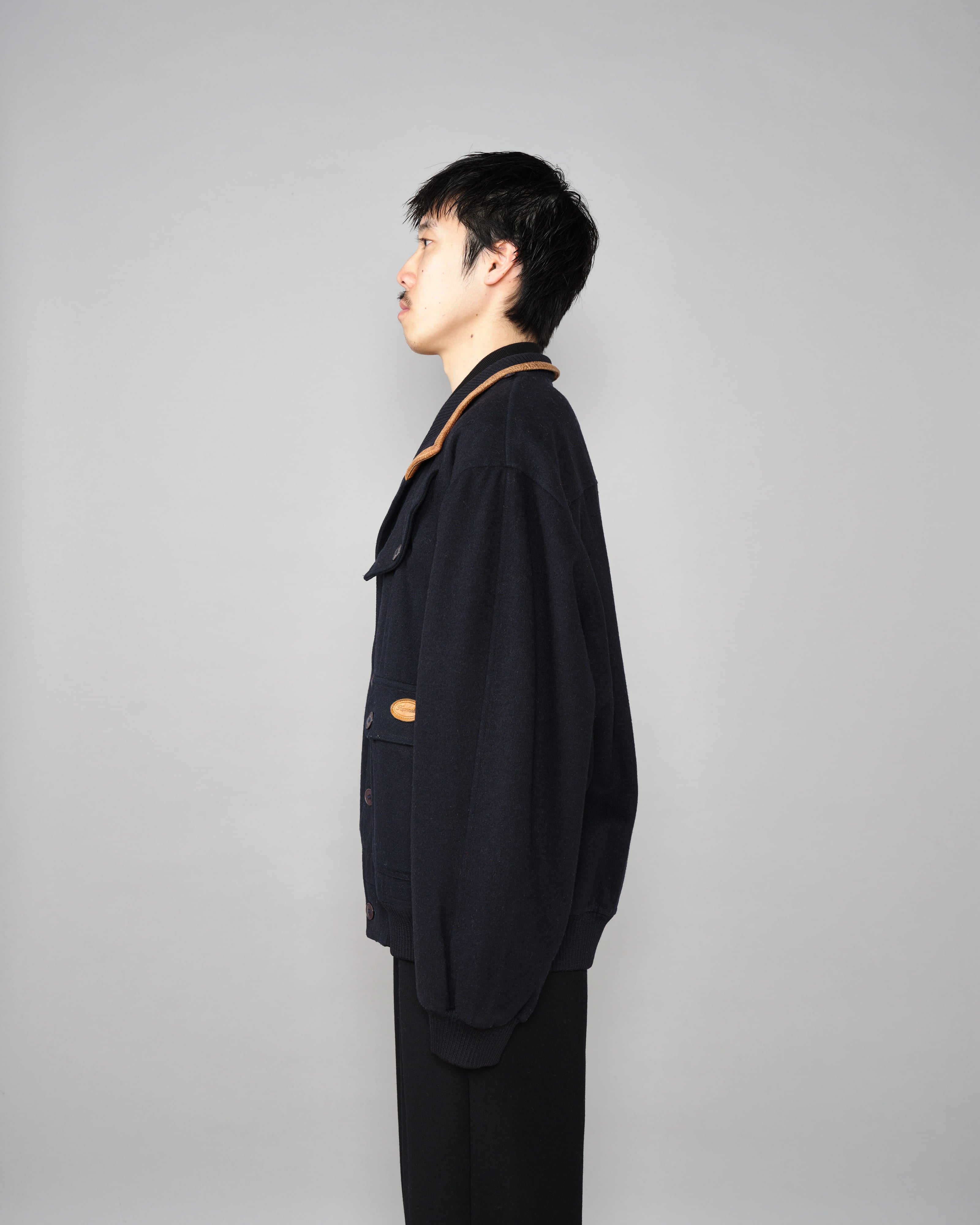 【~80's】Vintage Façonnable Wool Nylon Blouson Size.5