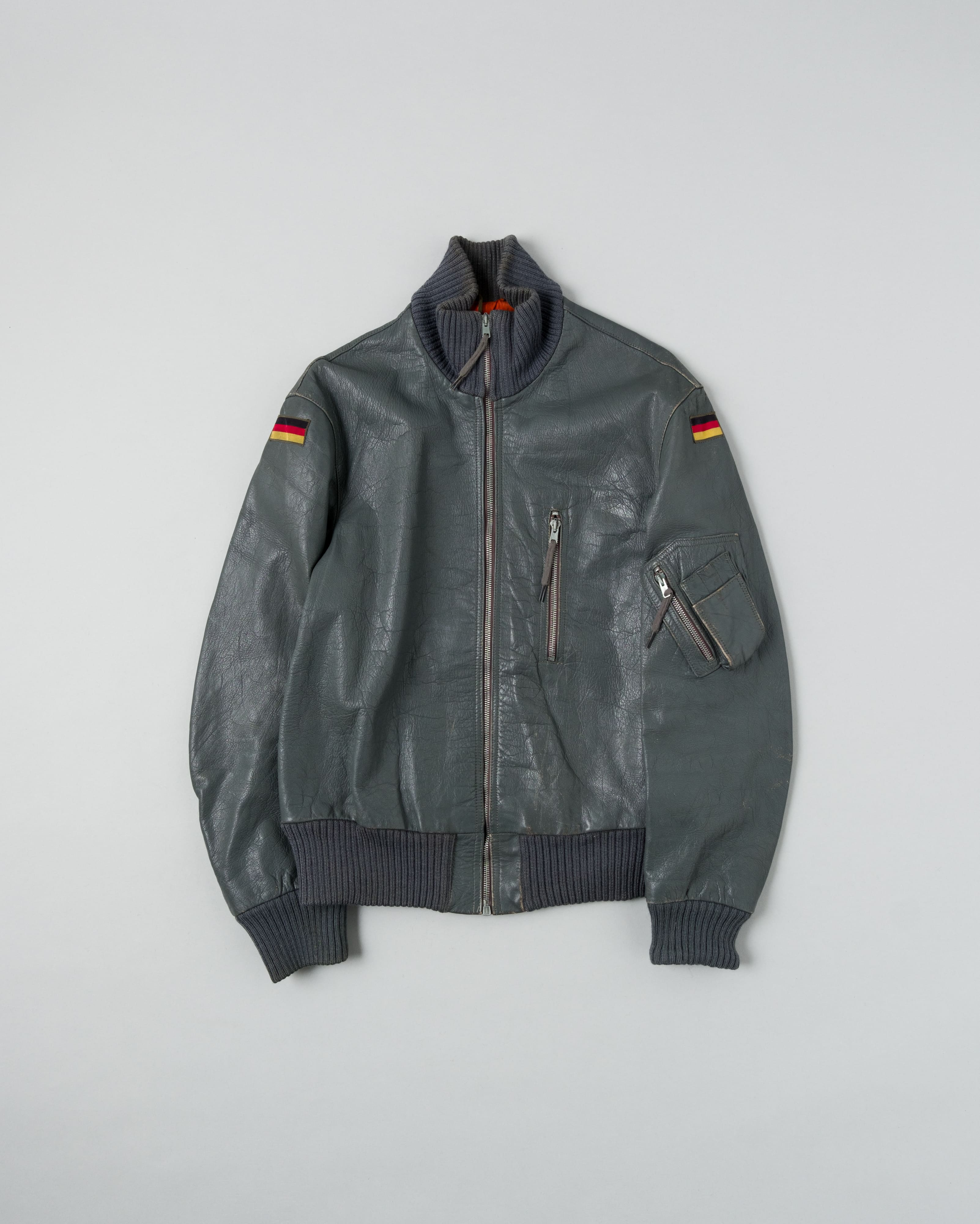 【~80’s】West German Air Force Pilot Leather Jacket Size.182/96
