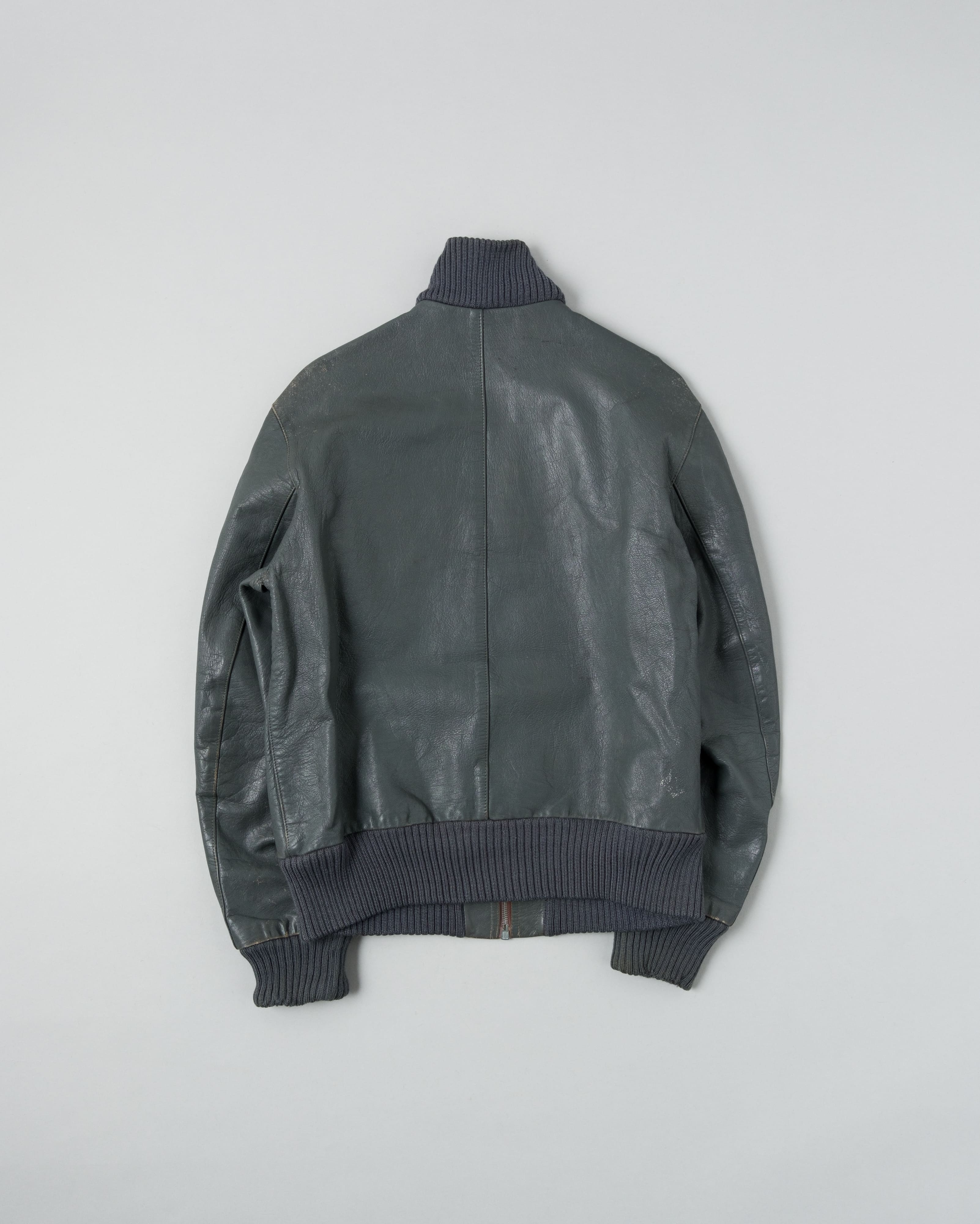 【~80’s】West German Air Force Pilot Leather Jacket Size.182/96