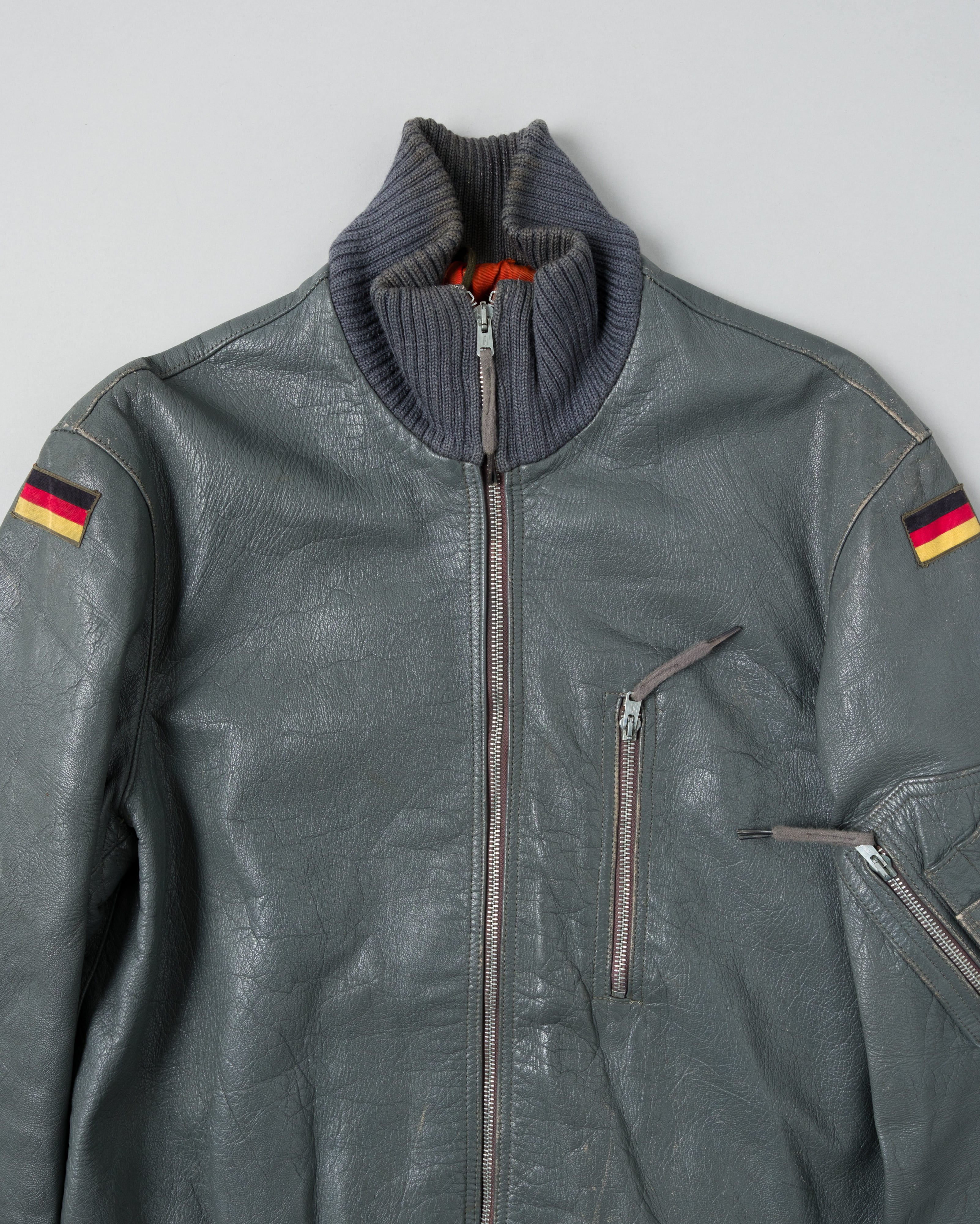 【~80’s】West German Air Force Pilot Leather Jacket Size.182/96