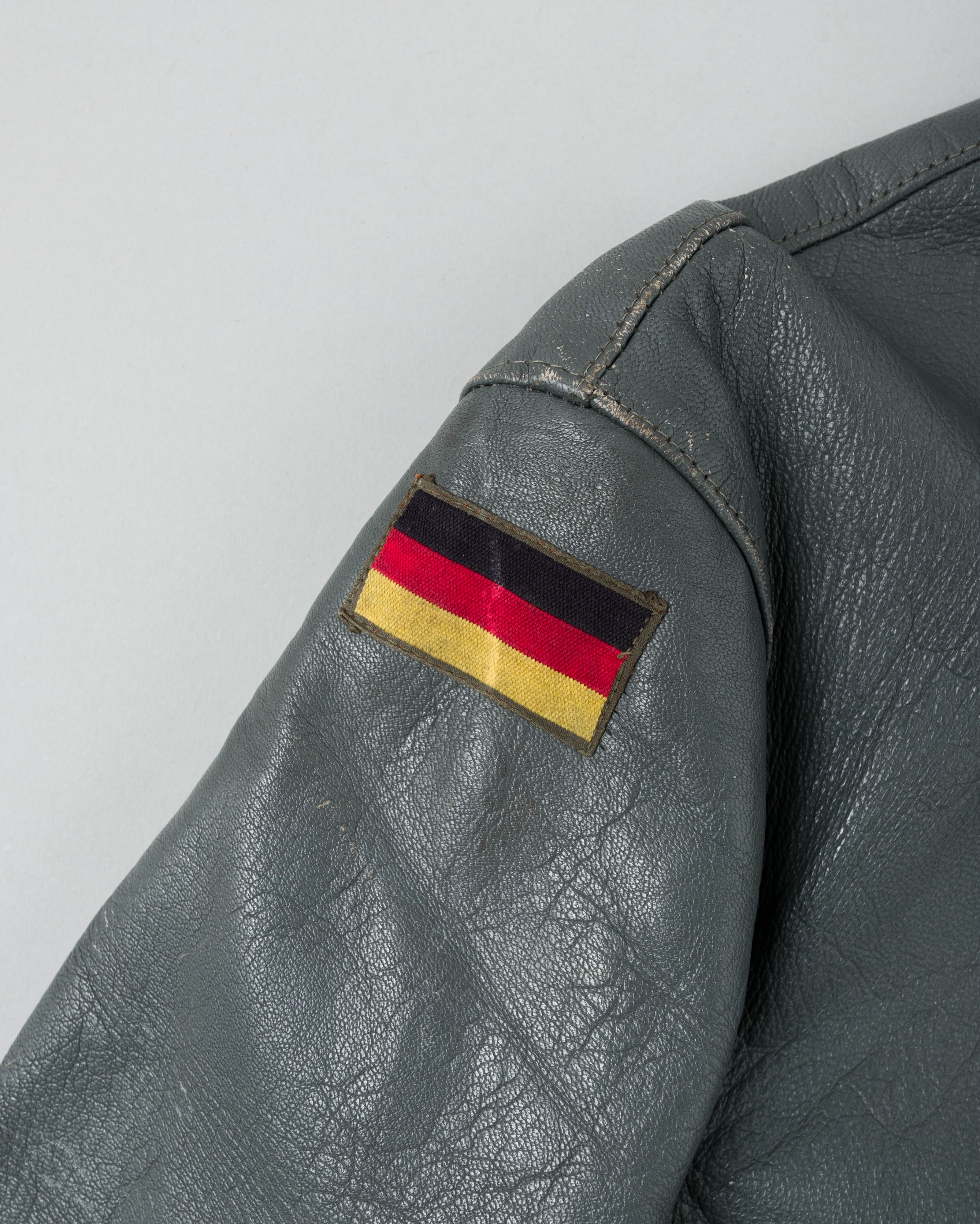 【~80’s】West German Air Force Pilot Leather Jacket Size.182/96