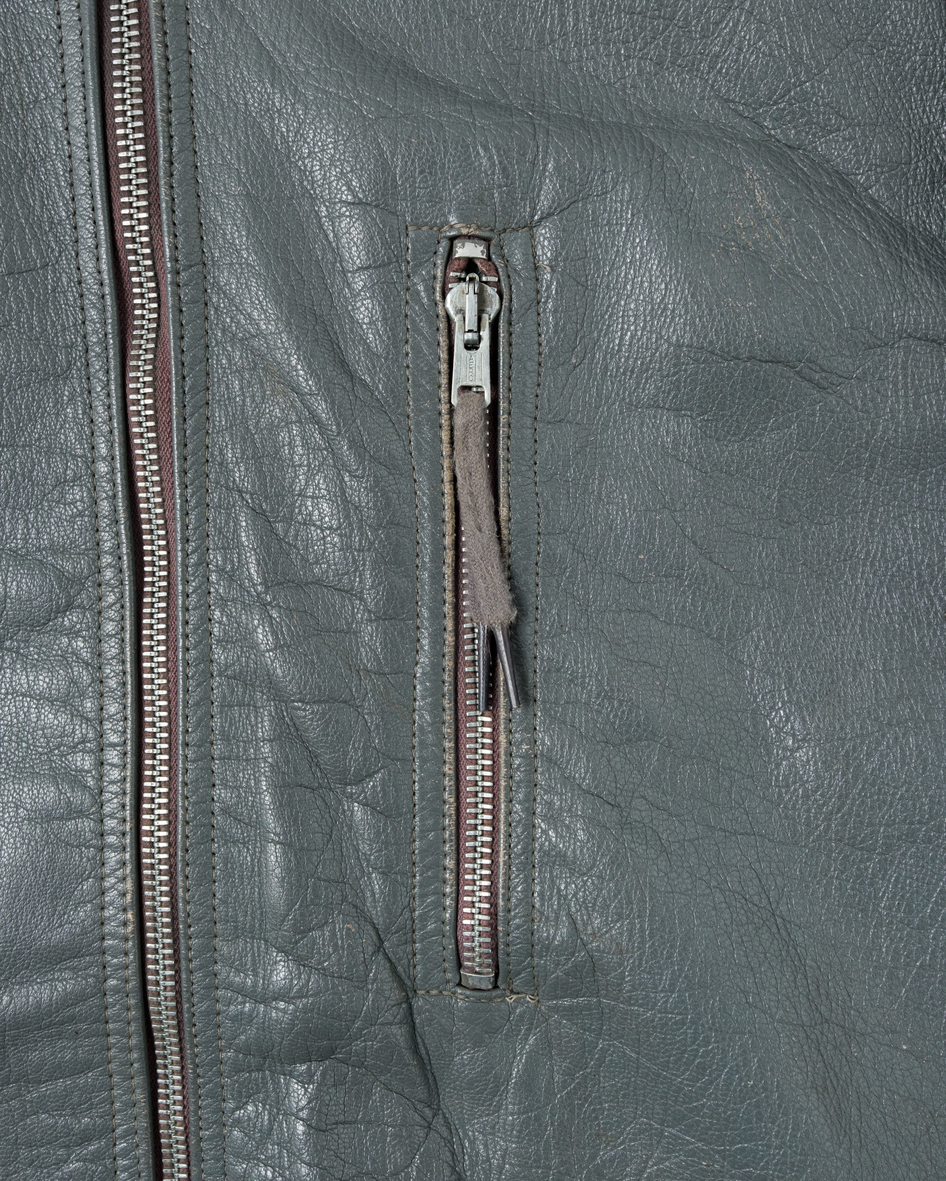【~80’s】West German Air Force Pilot Leather Jacket Size.182/96