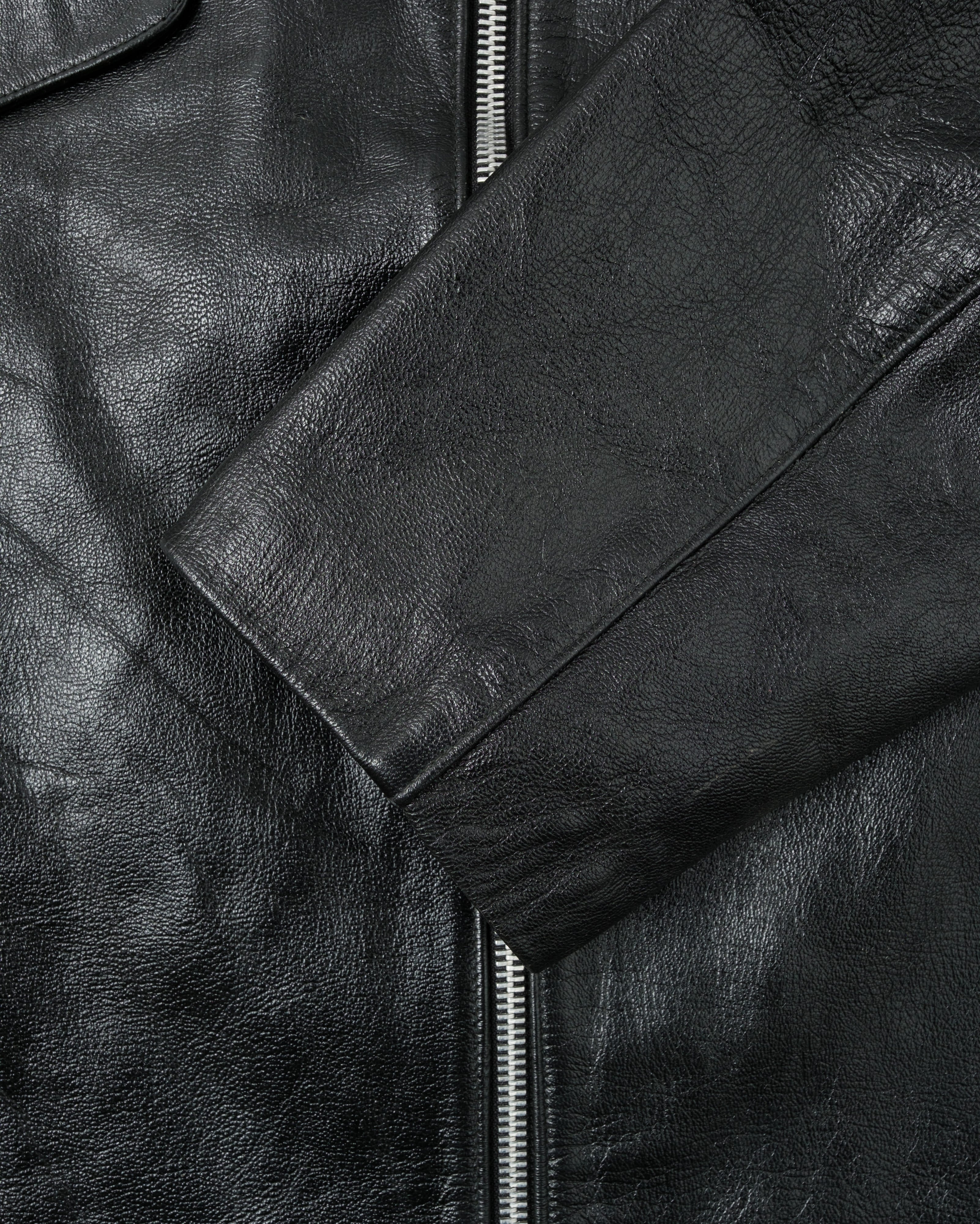 【~60’s】Italian Army Motorcycle Leather Jacket Size.2