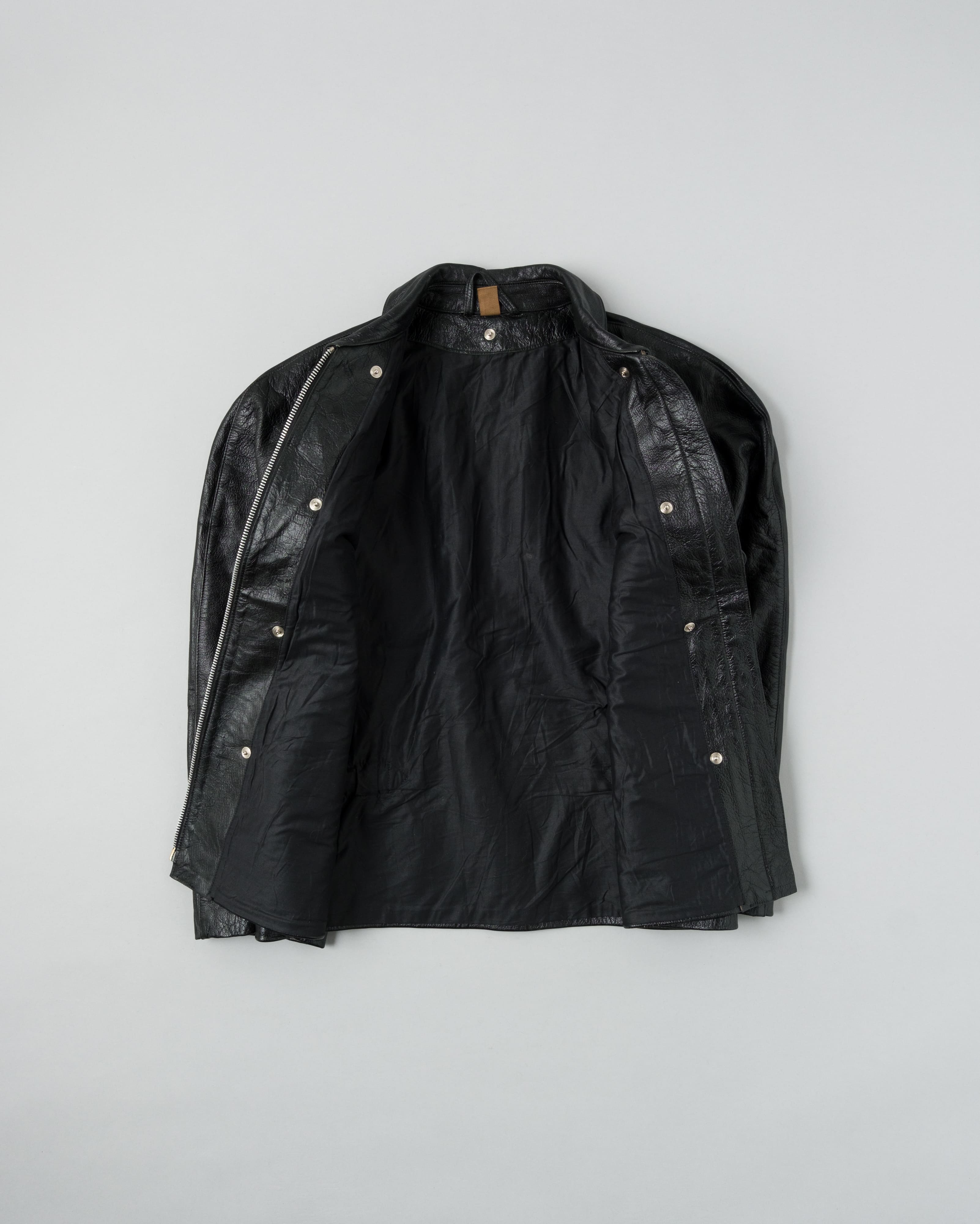 【~60’s】Italian Army Motorcycle Leather Jacket Size.2