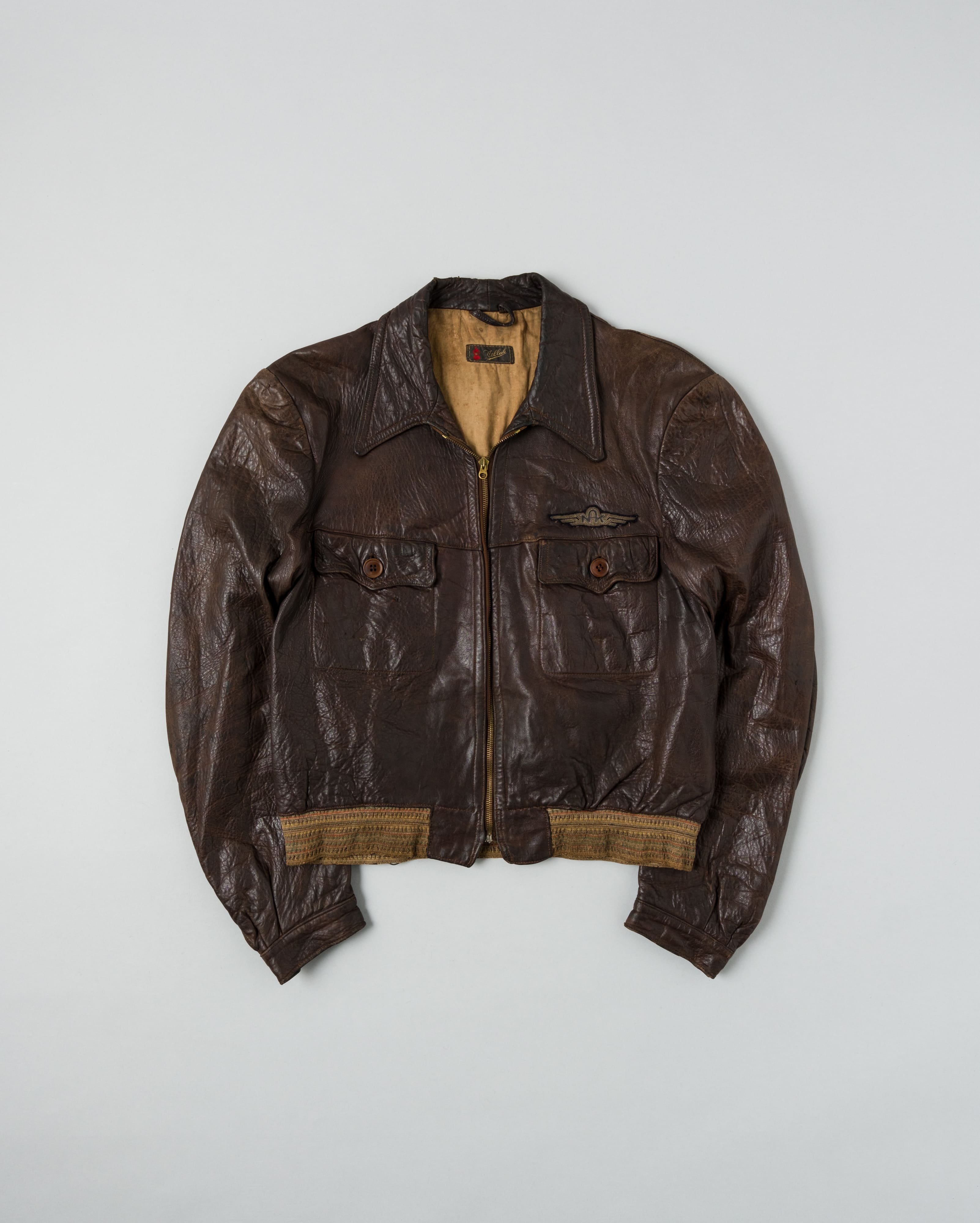 【~40's】Europe Vintage Leather Flight Jacket