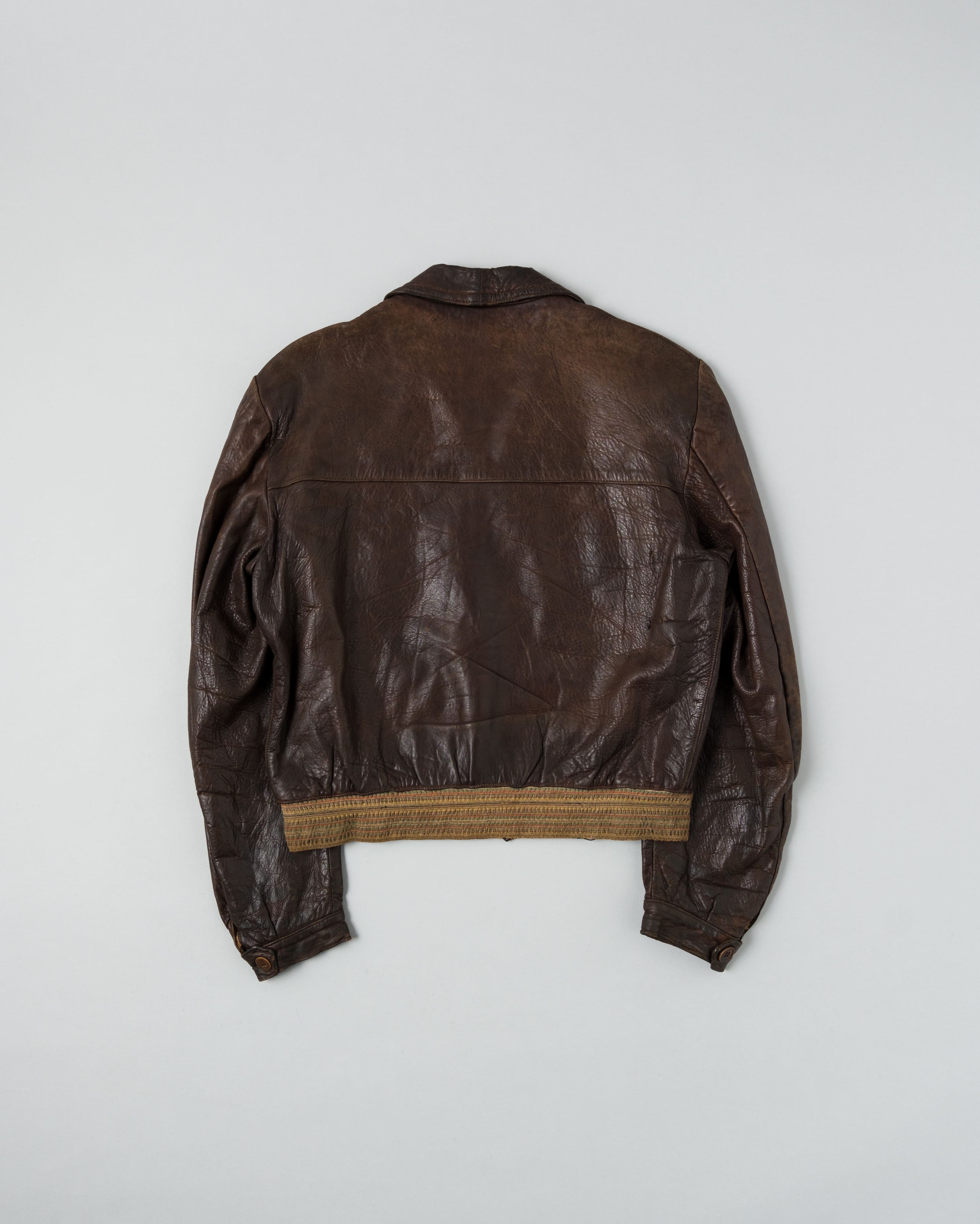 【~40's】Europe Vintage Leather Flight Jacket