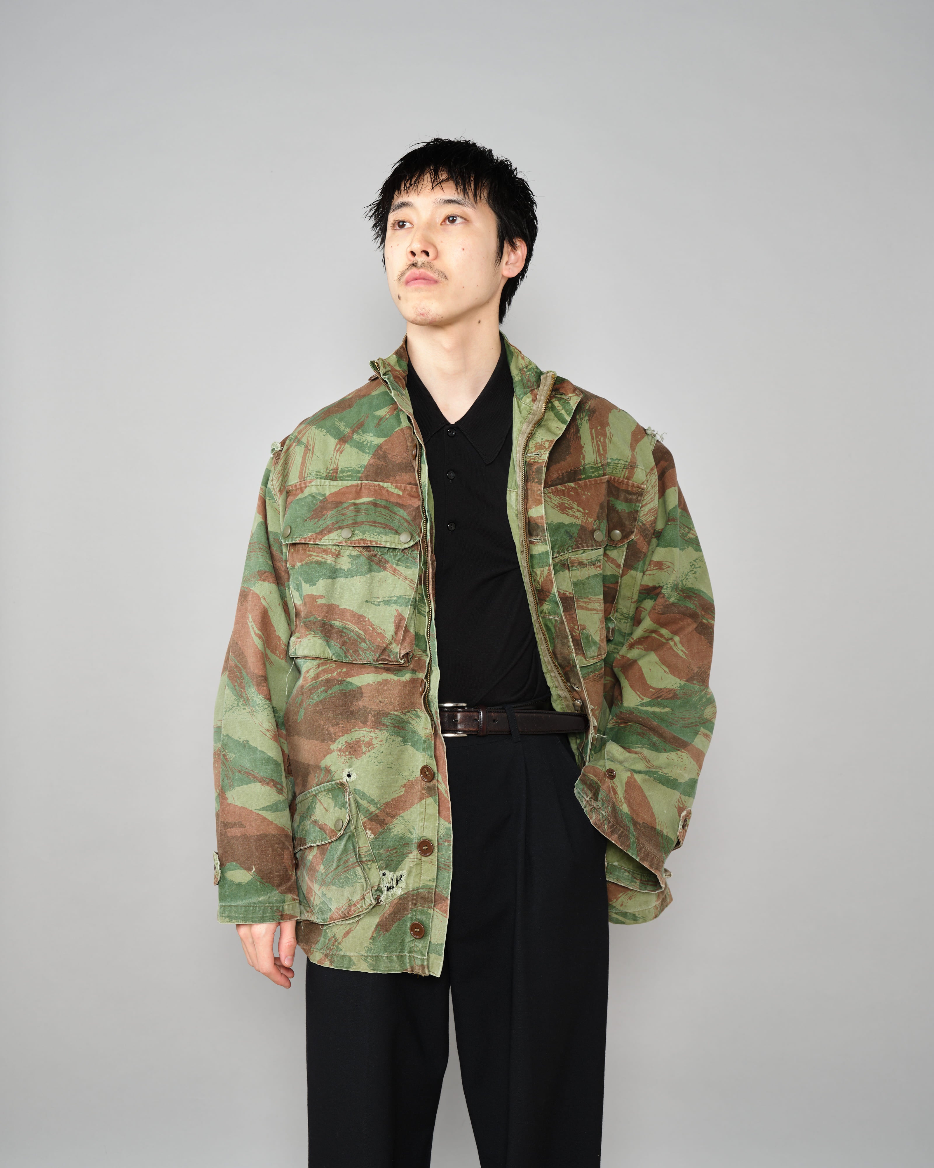 【~50's】French Army TAP47/54 Lizard Camouflage Paratrooper Jacket Size.32