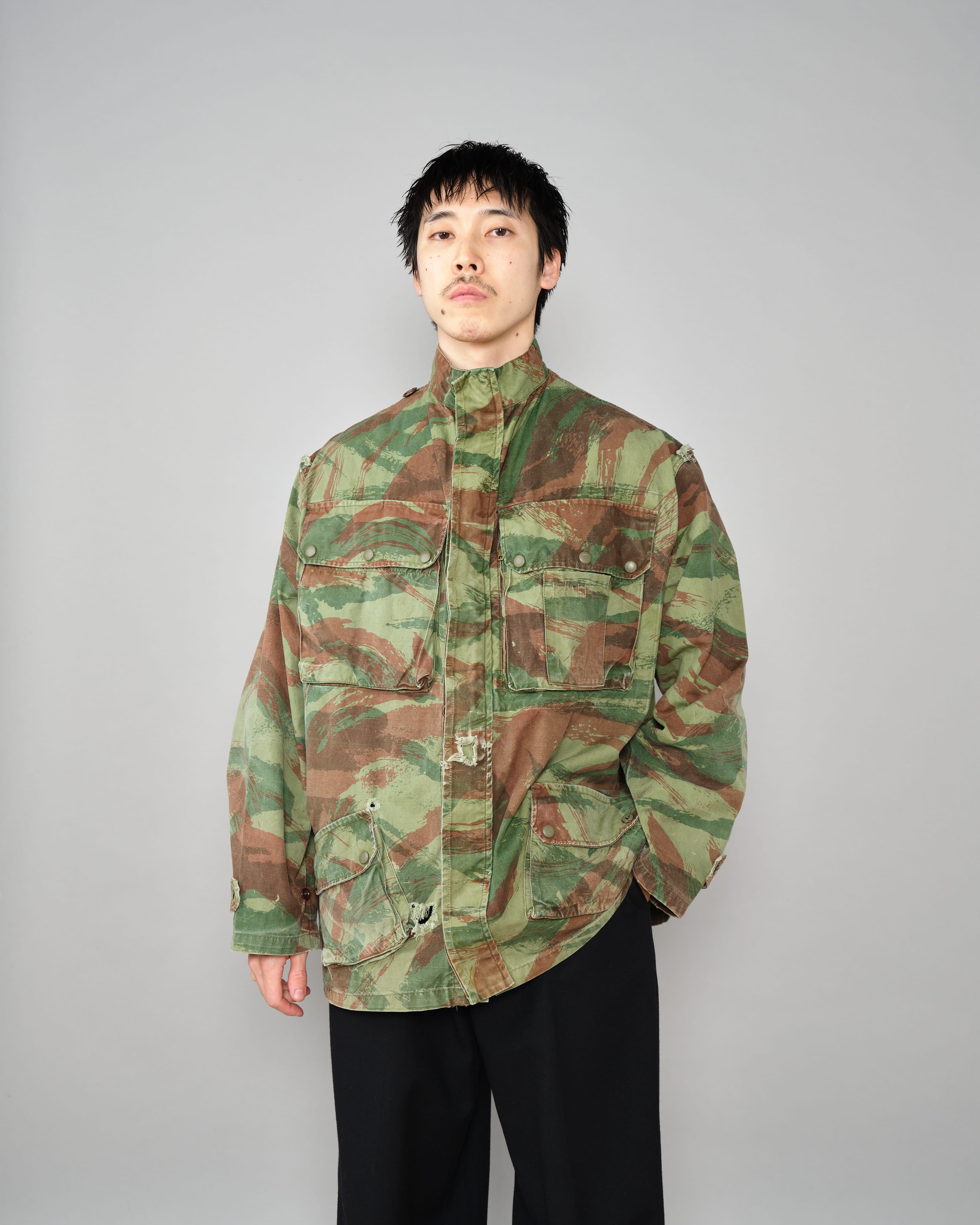 【~50's】French Army TAP47/54 Lizard Camouflage Paratrooper Jacket Size.32
