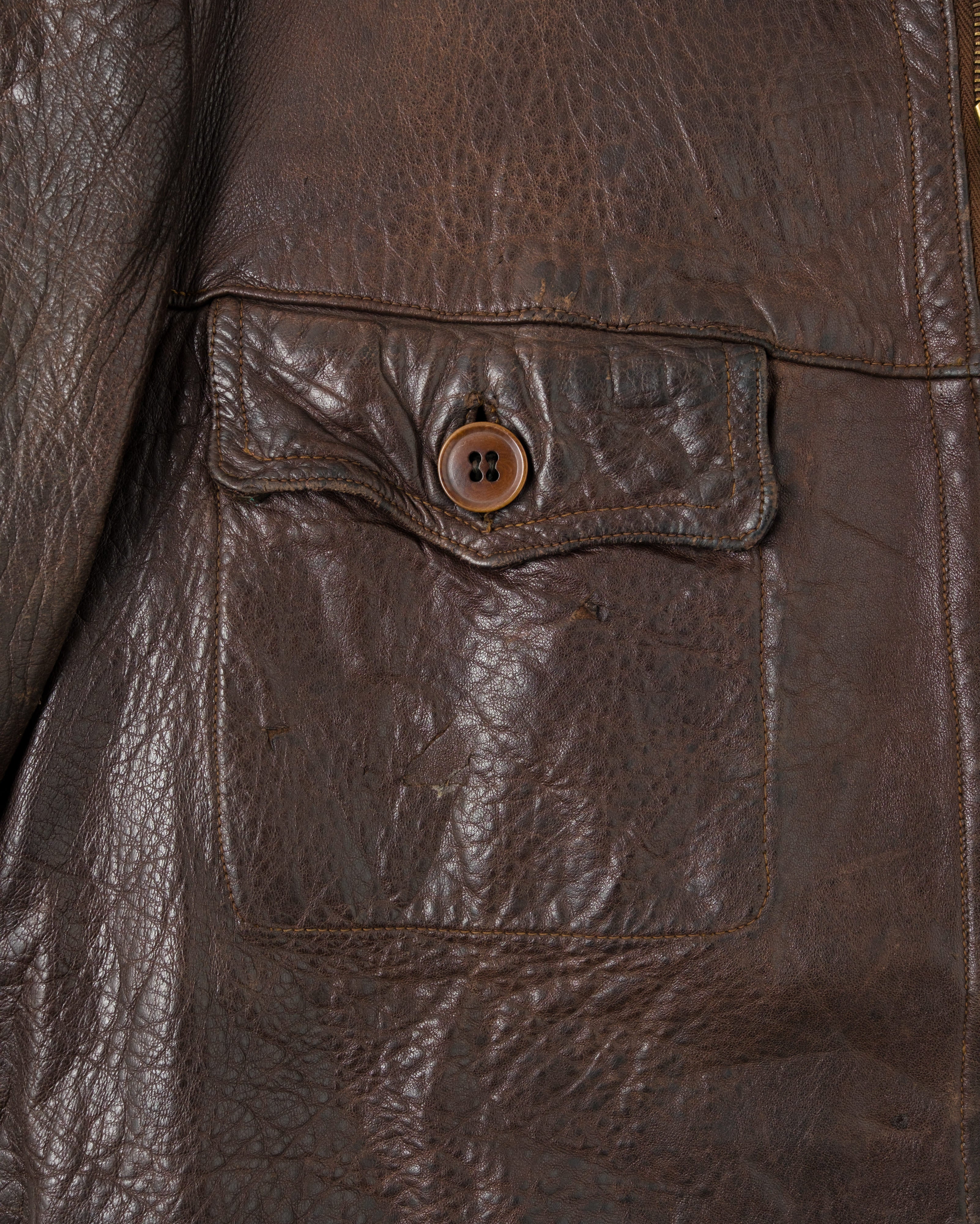 【~40's】Europe Vintage Leather Flight Jacket
