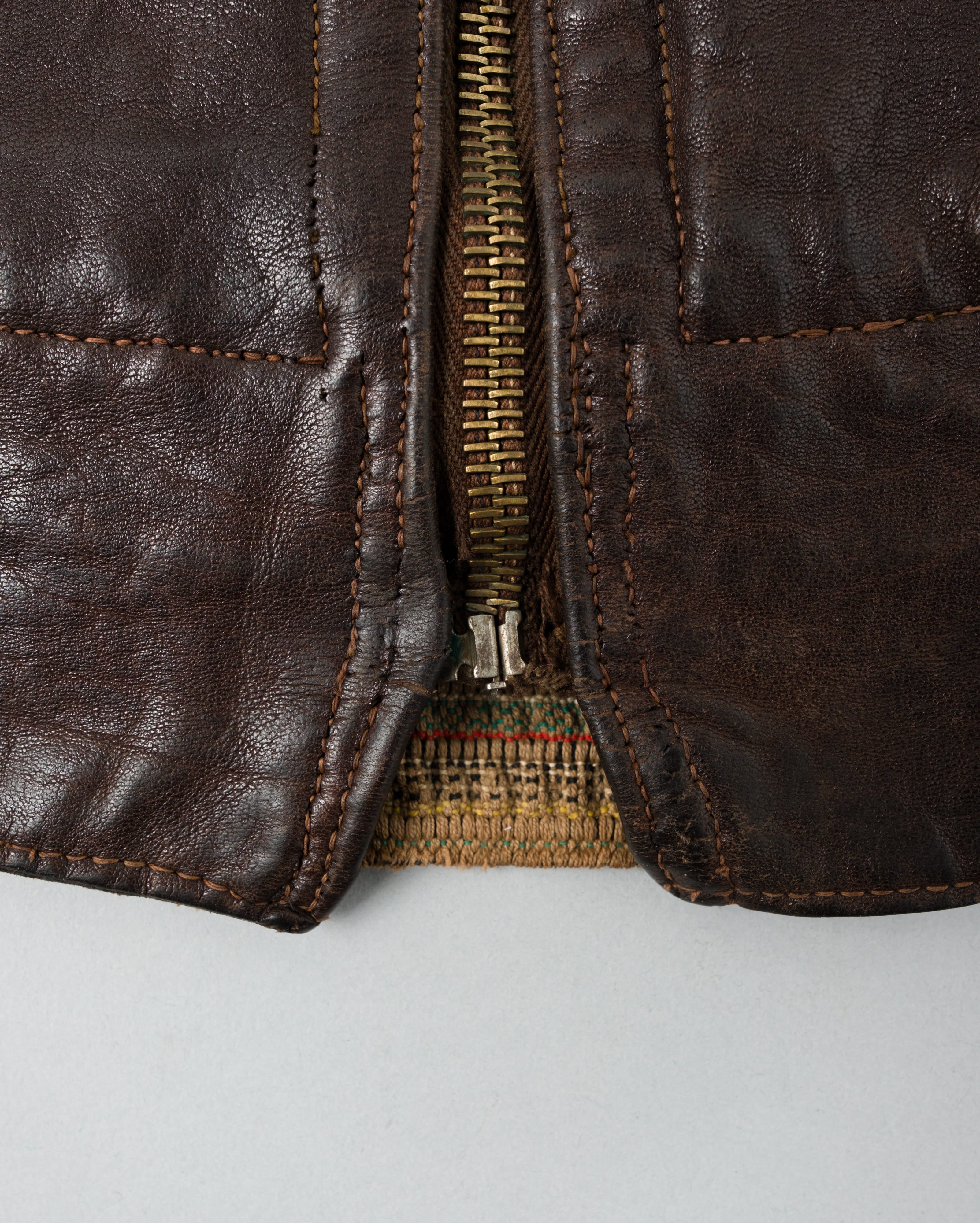 【~40's】Europe Vintage Leather Flight Jacket