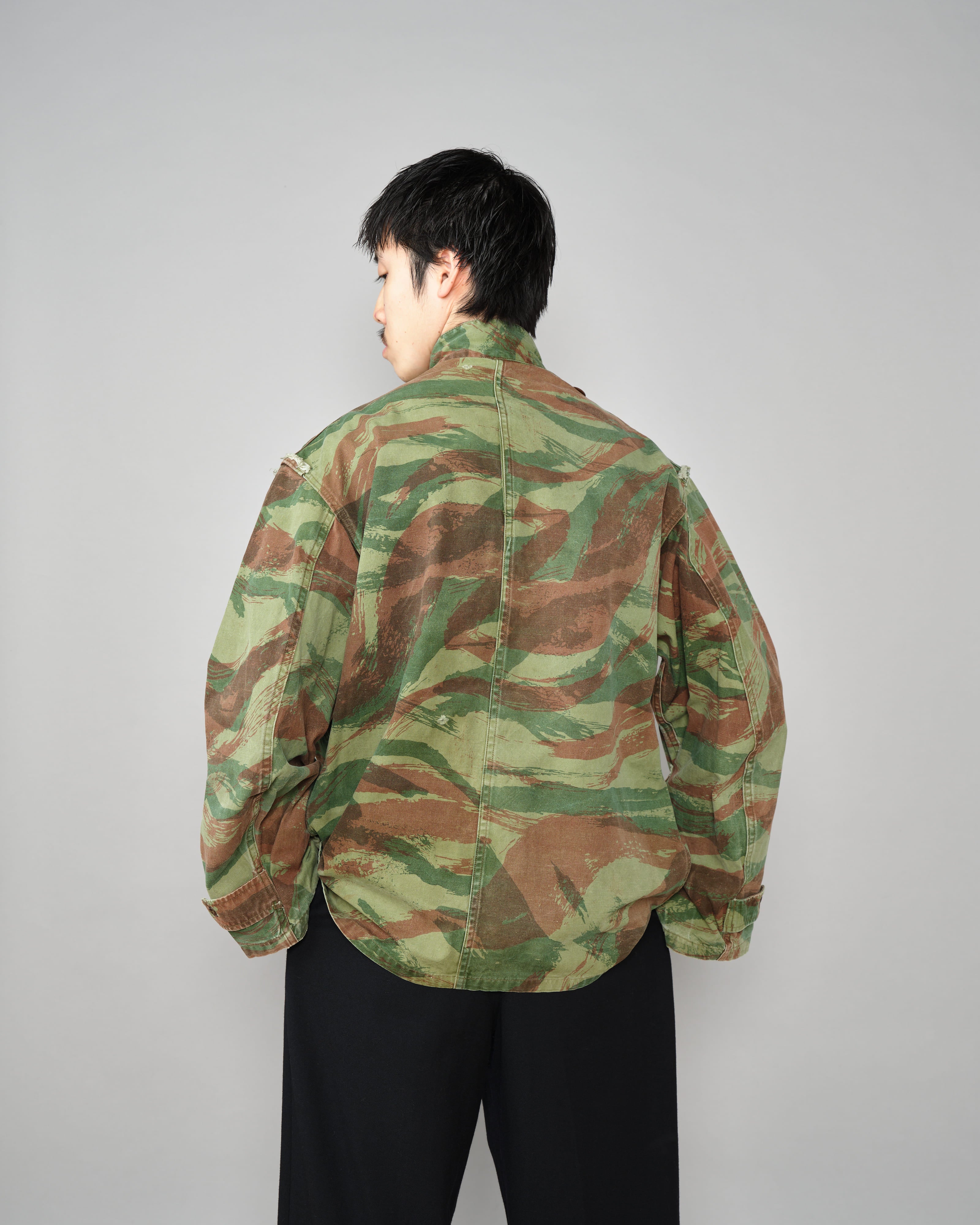 【~50's】French Army TAP47/54 Lizard Camouflage Paratrooper Jacket Size.32