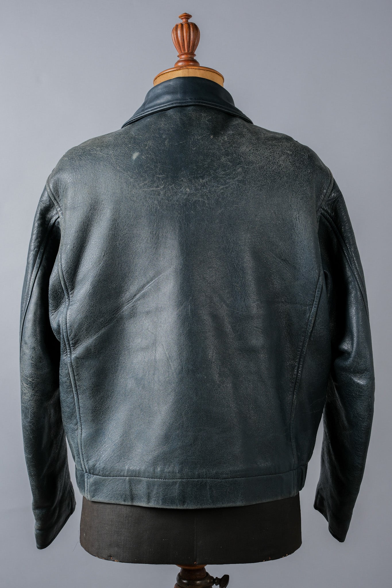 【~70's】French Air Force Pilot Leather Jacket Size.96M