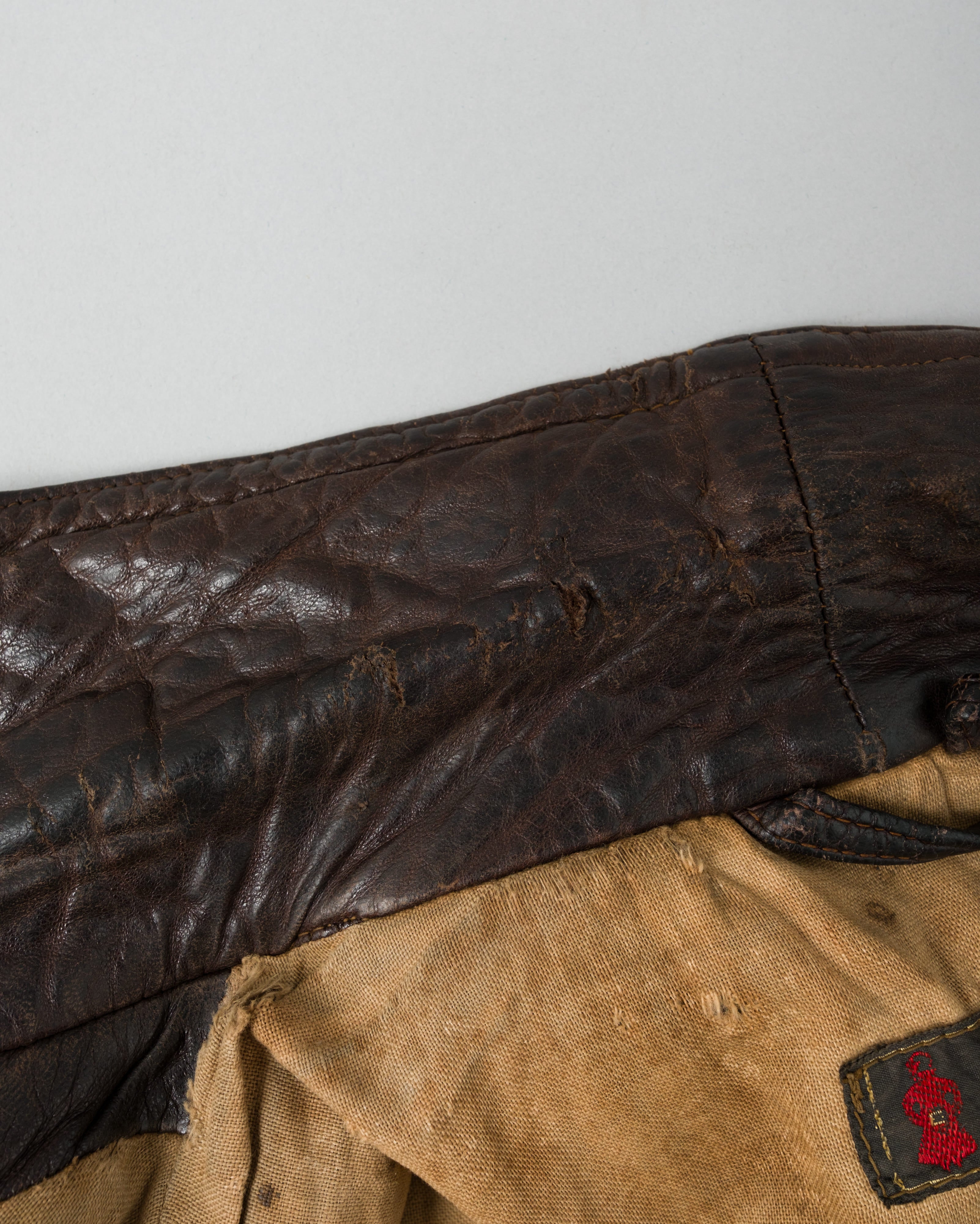 【~40's】Europe Vintage Leather Flight Jacket