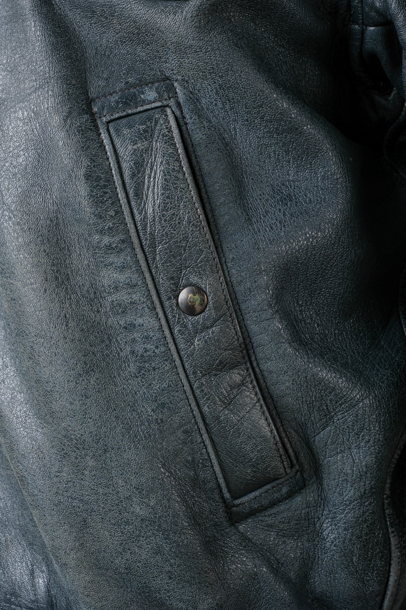 【~70's】French Air Force Pilot Leather Jacket Size.96M