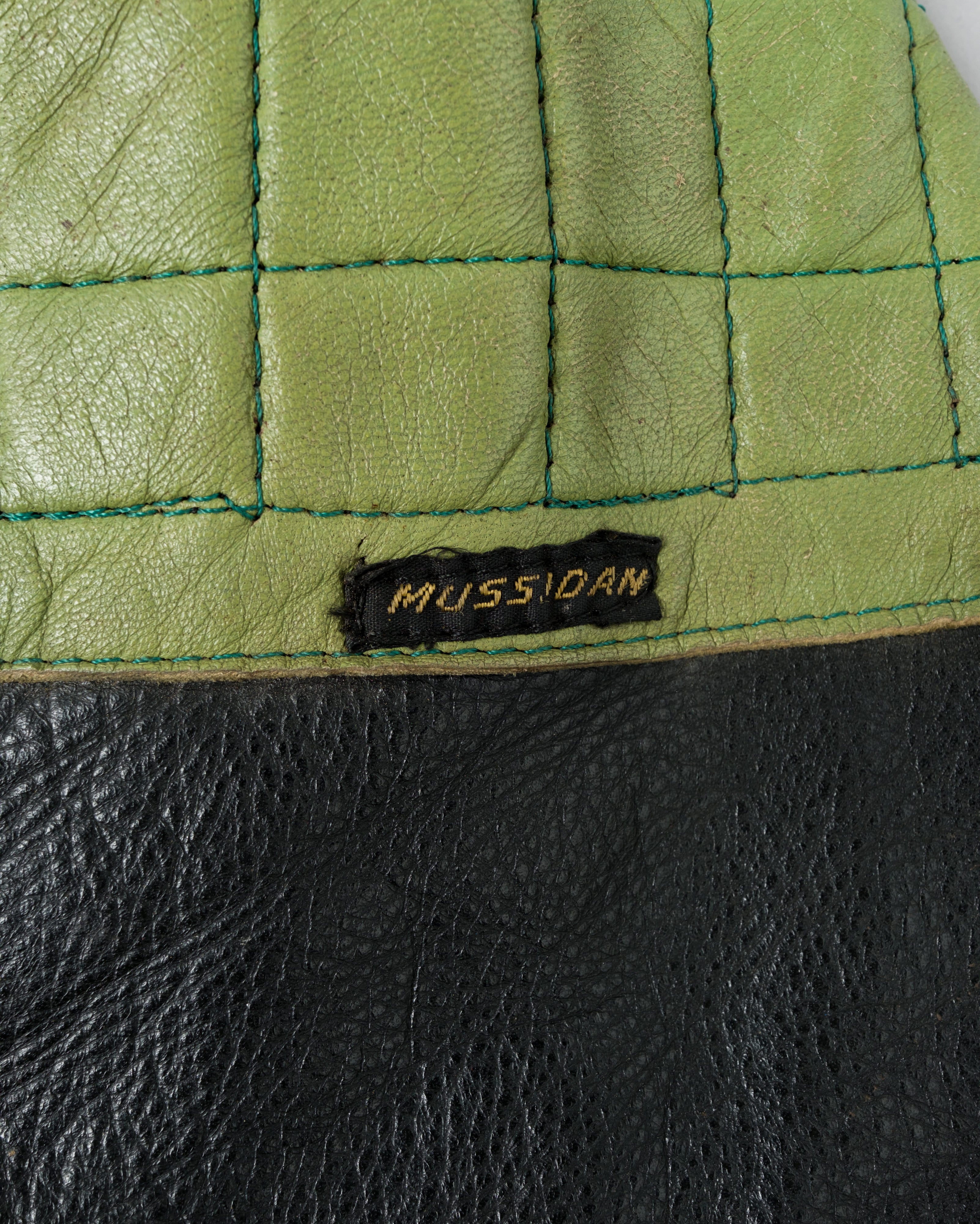 【~60's】French Vintage Switching Color Leather Riders Jacket Size.50 "Christophe"