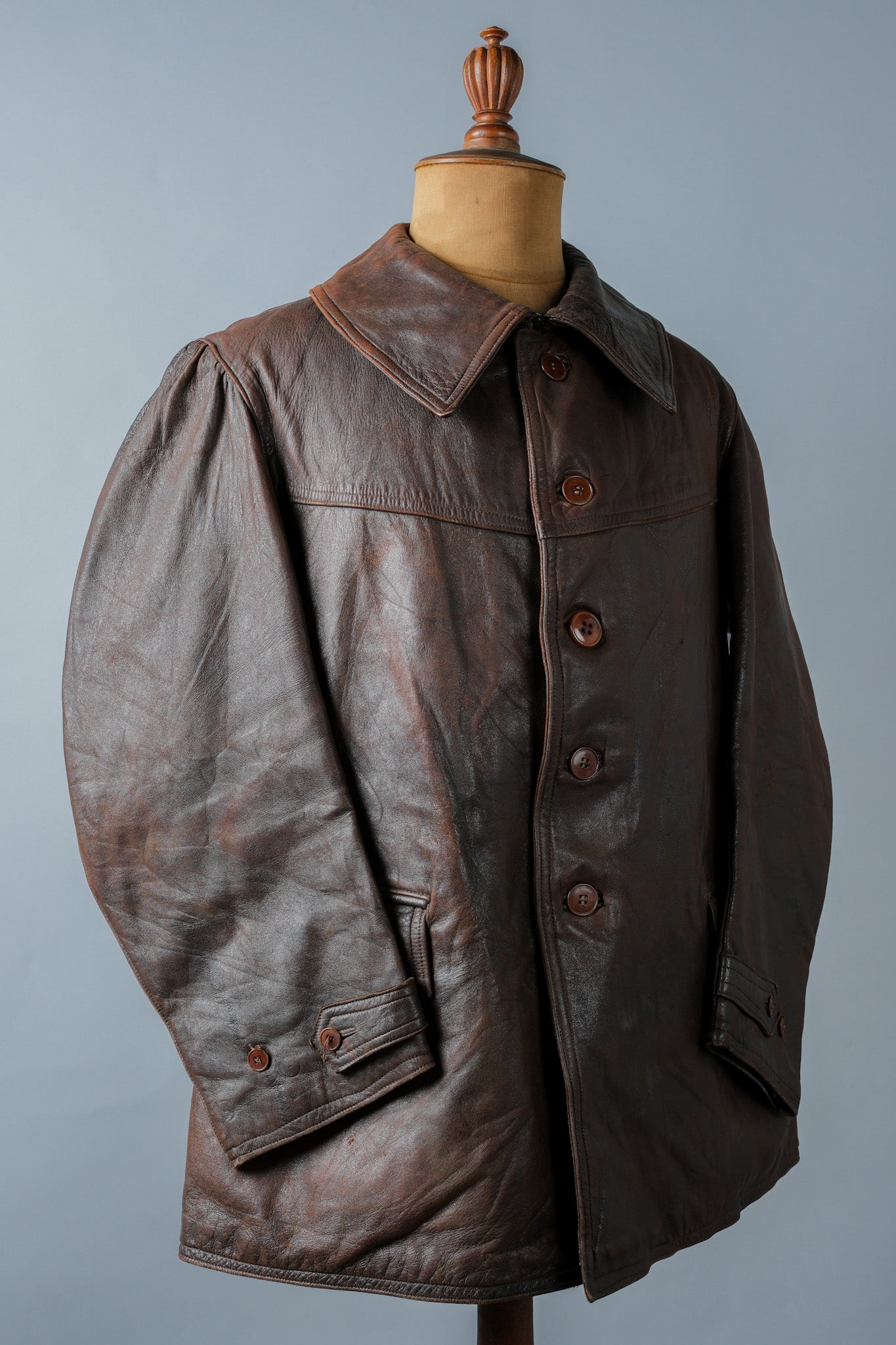 【~40's】WWⅡ French Army M35 Tank Crew Leather Jacket