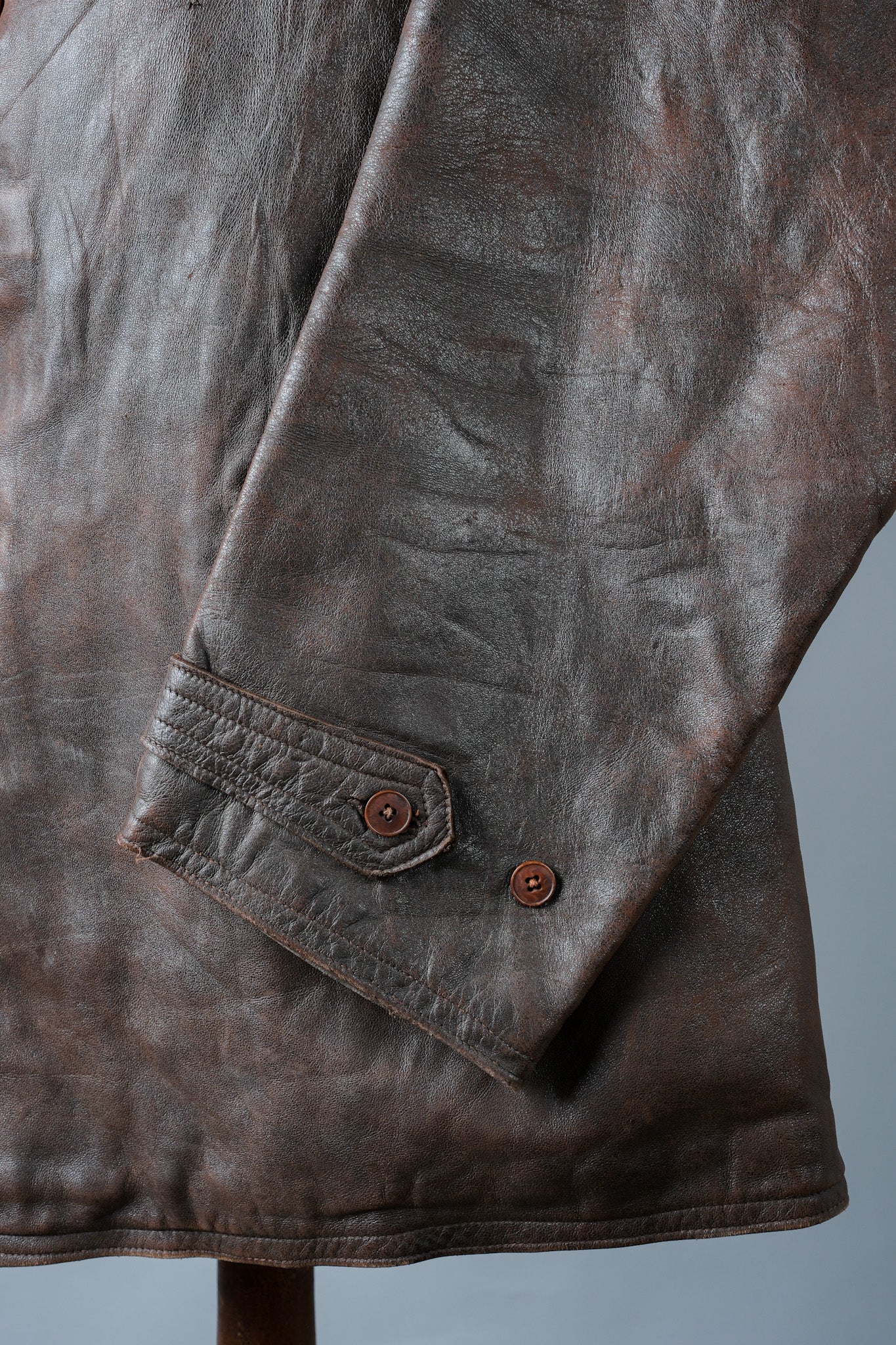【~40's】WWⅡ French Army M35 Tank Crew Leather Jacket