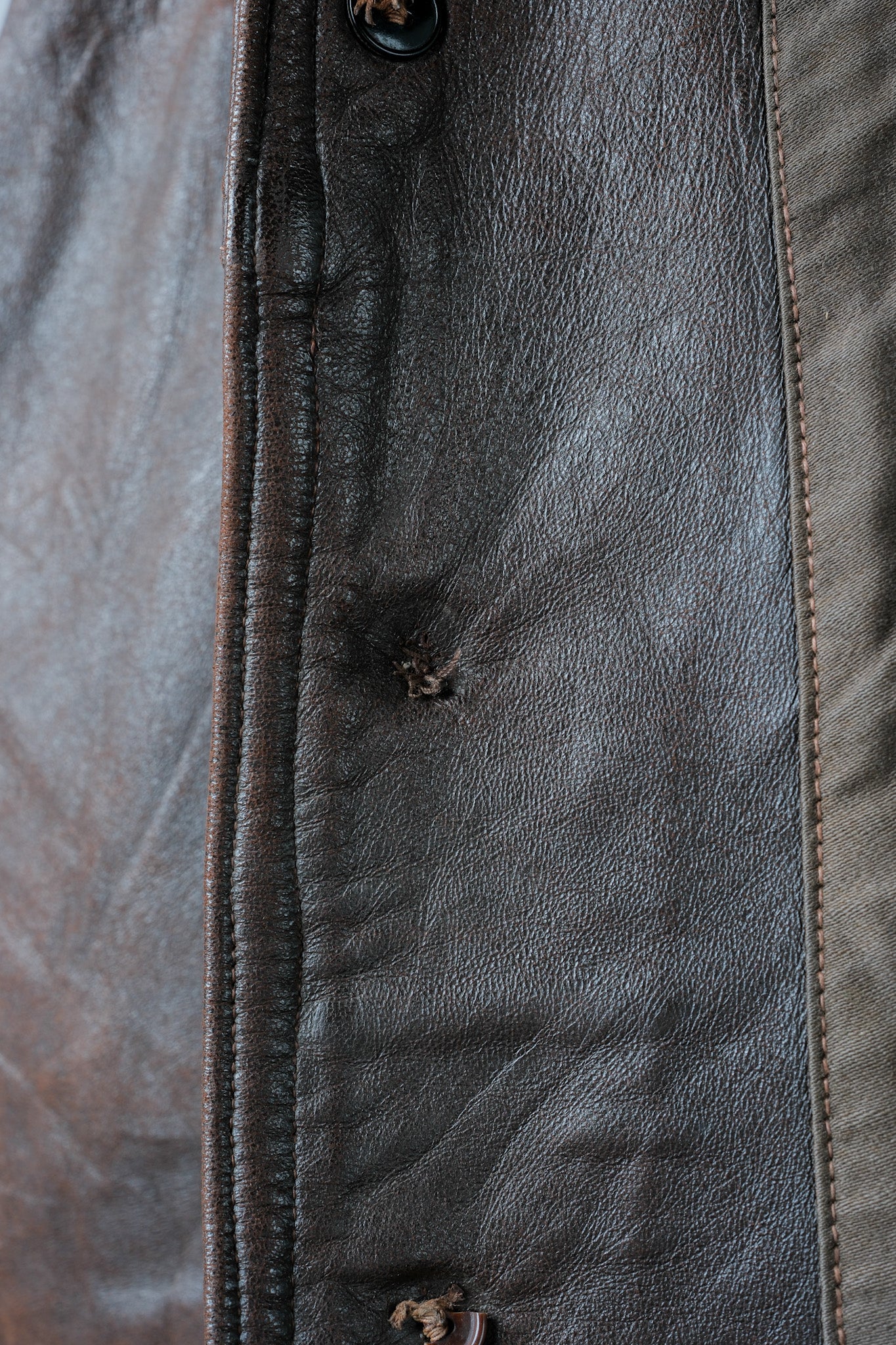 【~40's】WWⅡ French Army M35 Tank Crew Leather Jacket