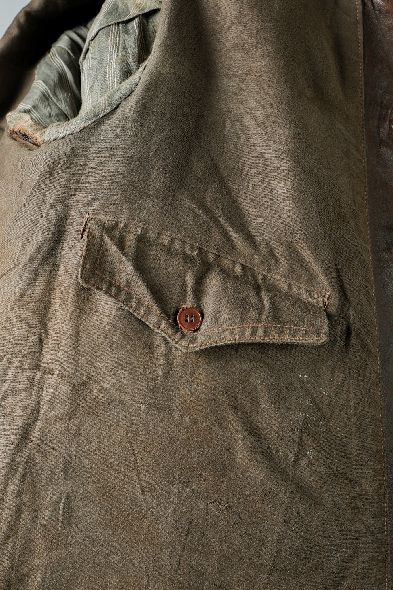 【~40's】WWⅡ French Army M35 Tank Crew Leather Jacket