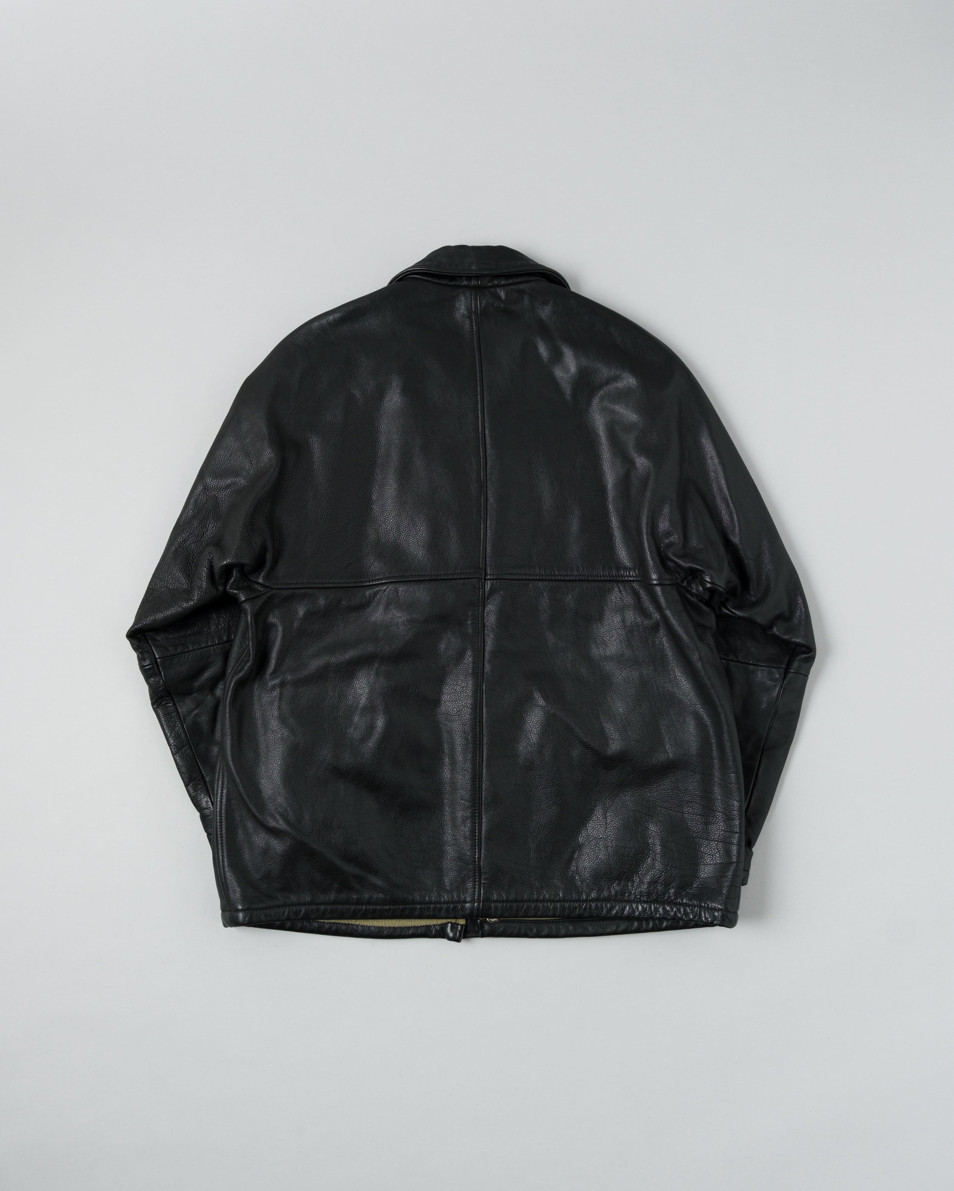 【~90's】Old BONEVILLE Raglan Sleeve D-pocket Leather Jacket