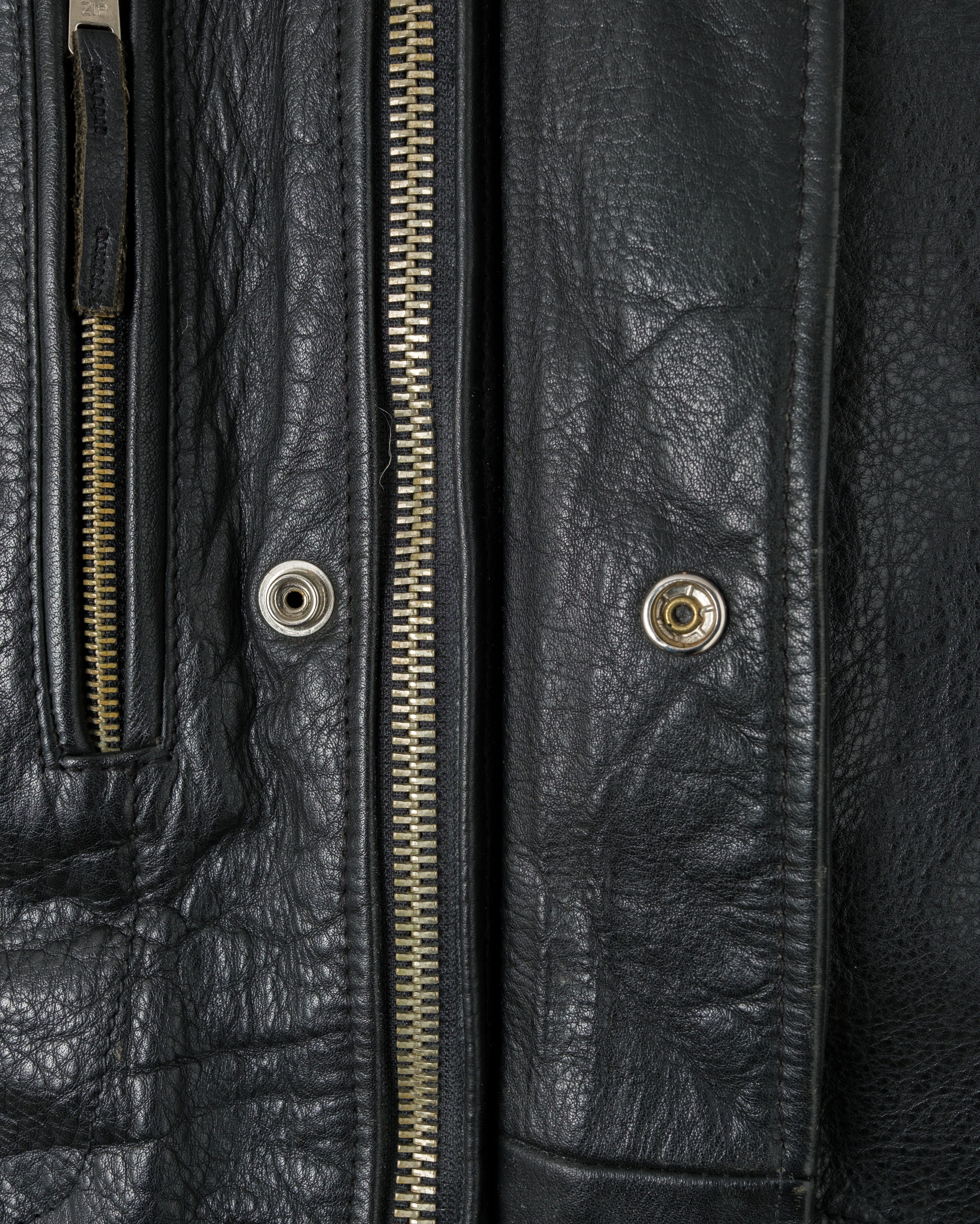 【~90's】Old BONEVILLE Raglan Sleeve D-pocket Leather Jacket