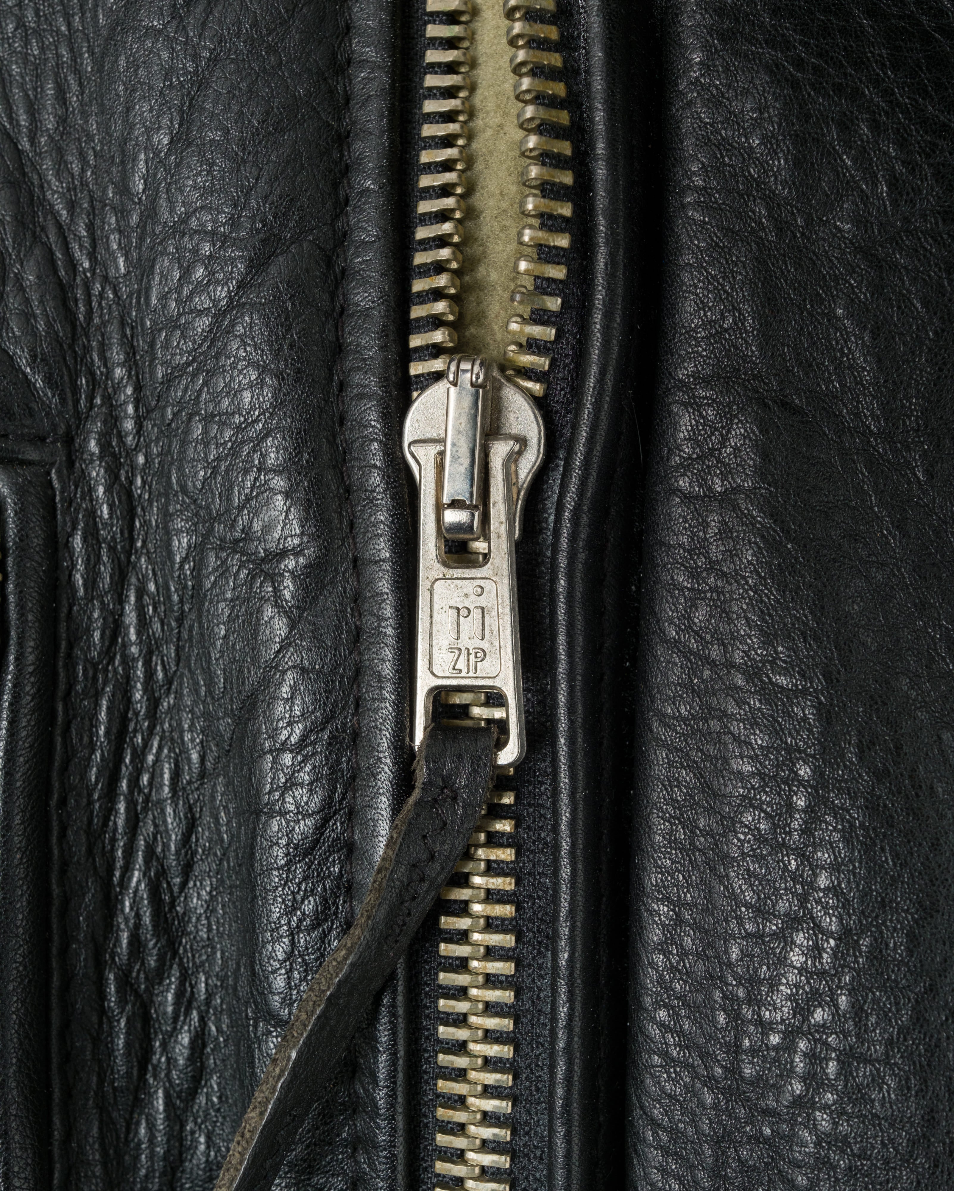 【~90's】Old BONEVILLE Raglan Sleeve D-pocket Leather Jacket