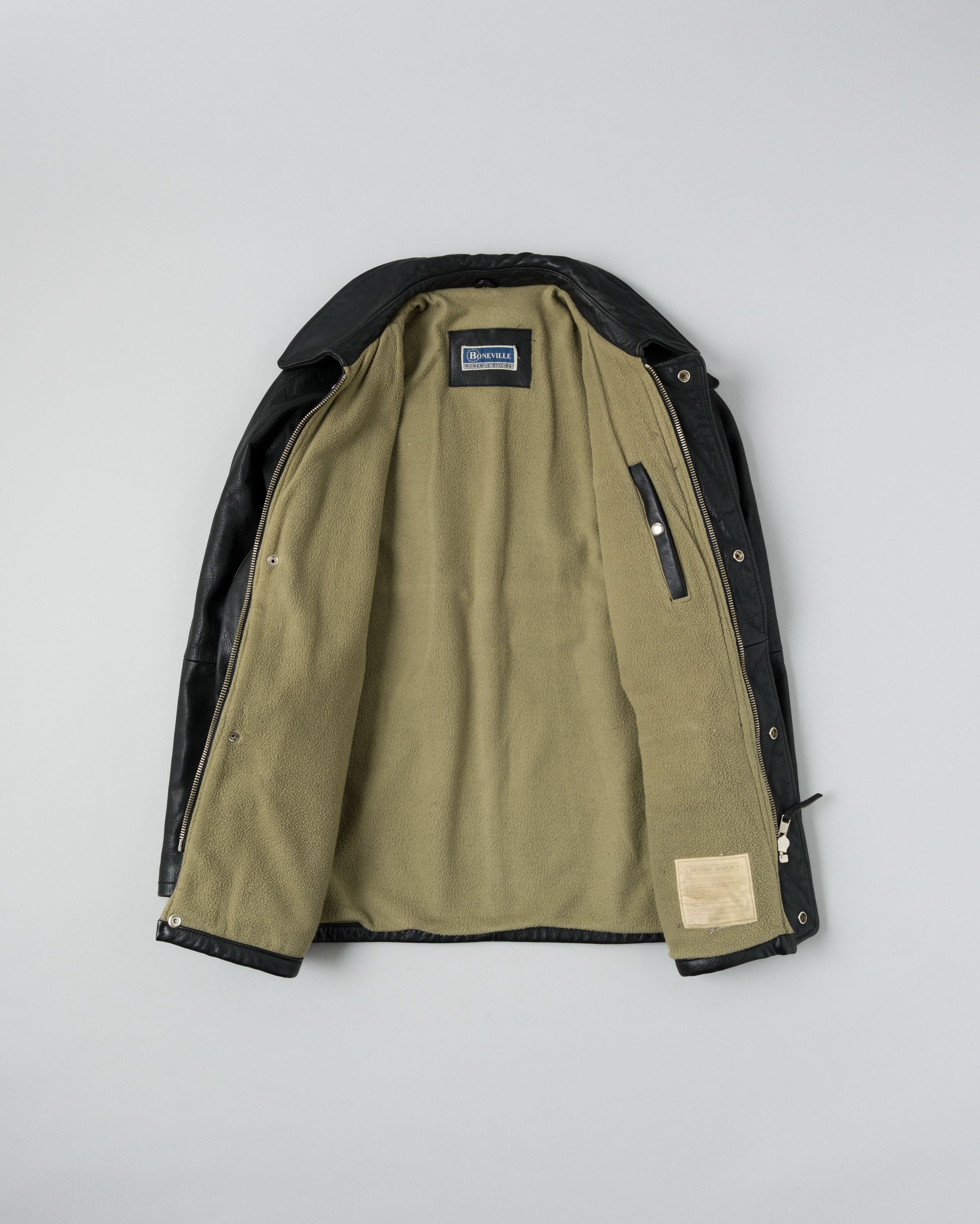 【~90's】Old BONEVILLE Raglan Sleeve D-pocket Leather Jacket