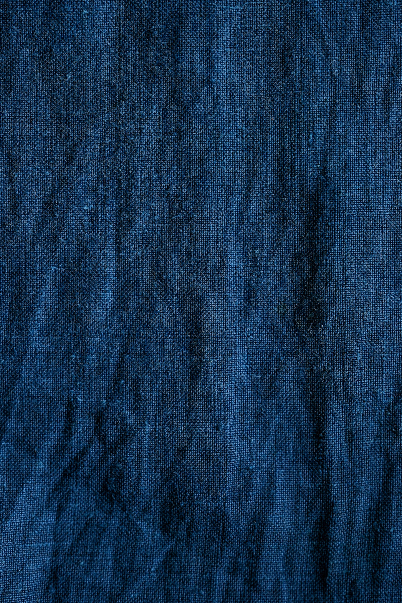 【~40's】French Navy Indigo Linen Shawl Collar Mechanic Jacket "Marine Nationale"