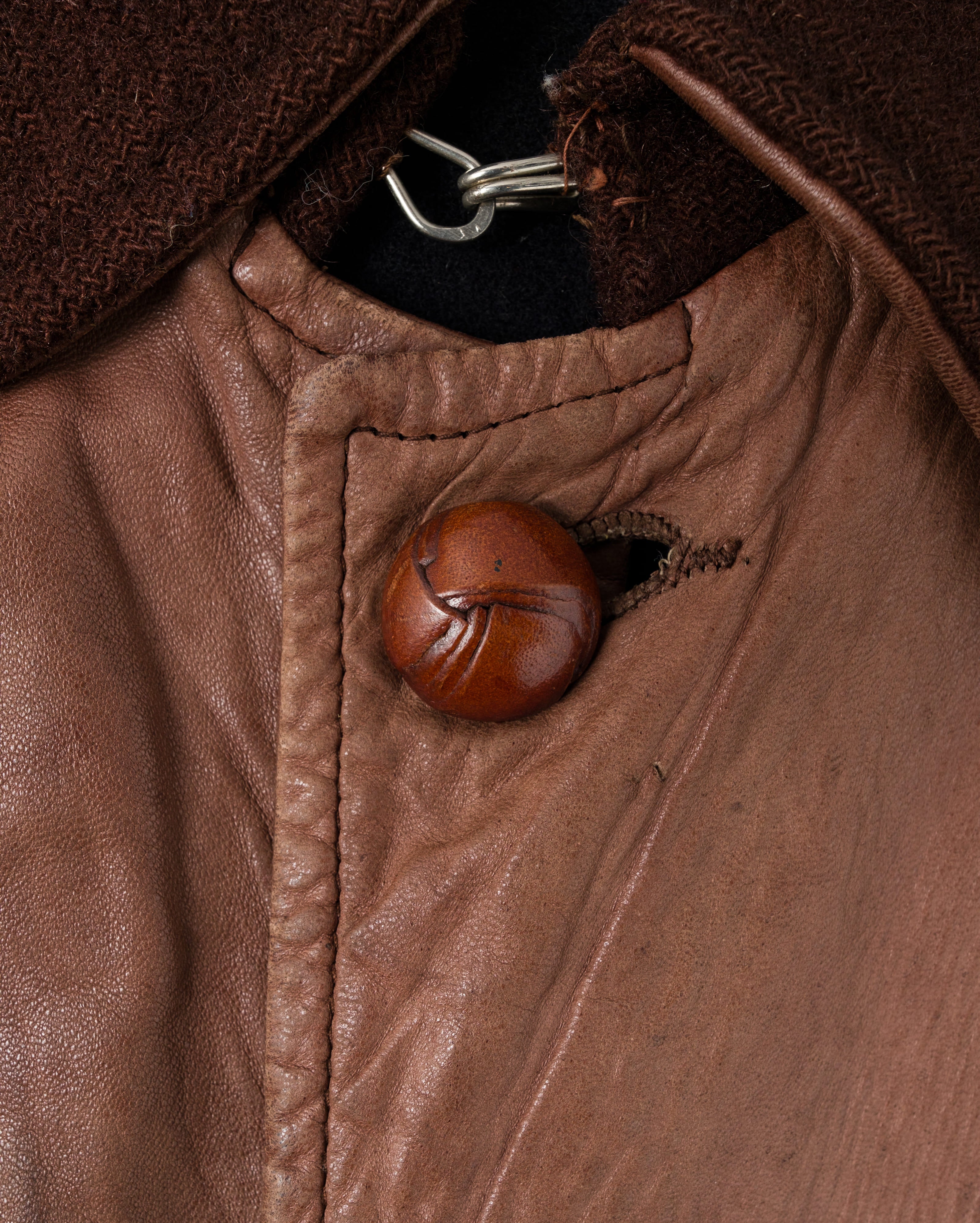 【87AW】Old C.P.Company Brown Leather 4 Pockets Jacket Size.48