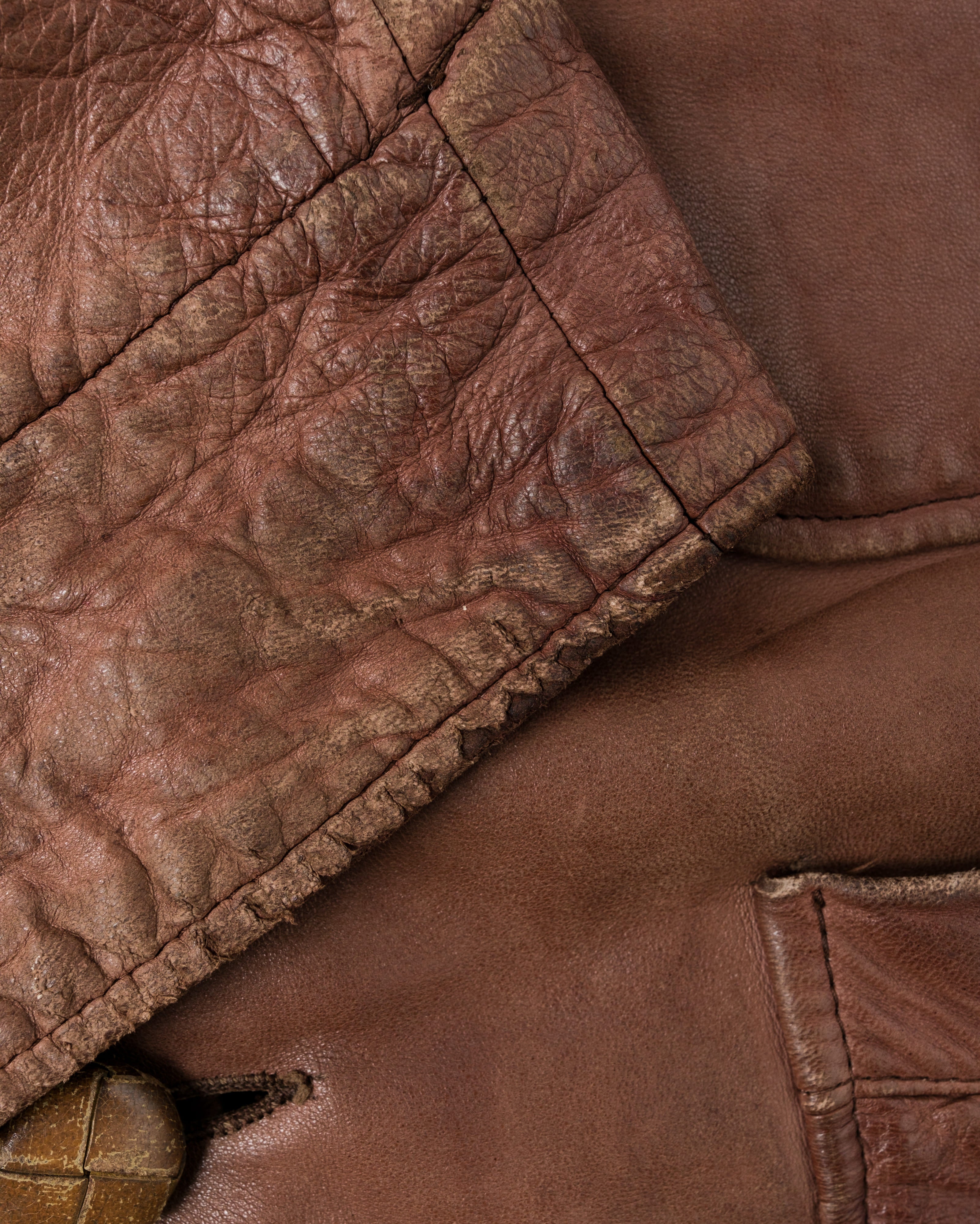 【87AW】Old C.P.Company Brown Leather 4 Pockets Jacket Size.48