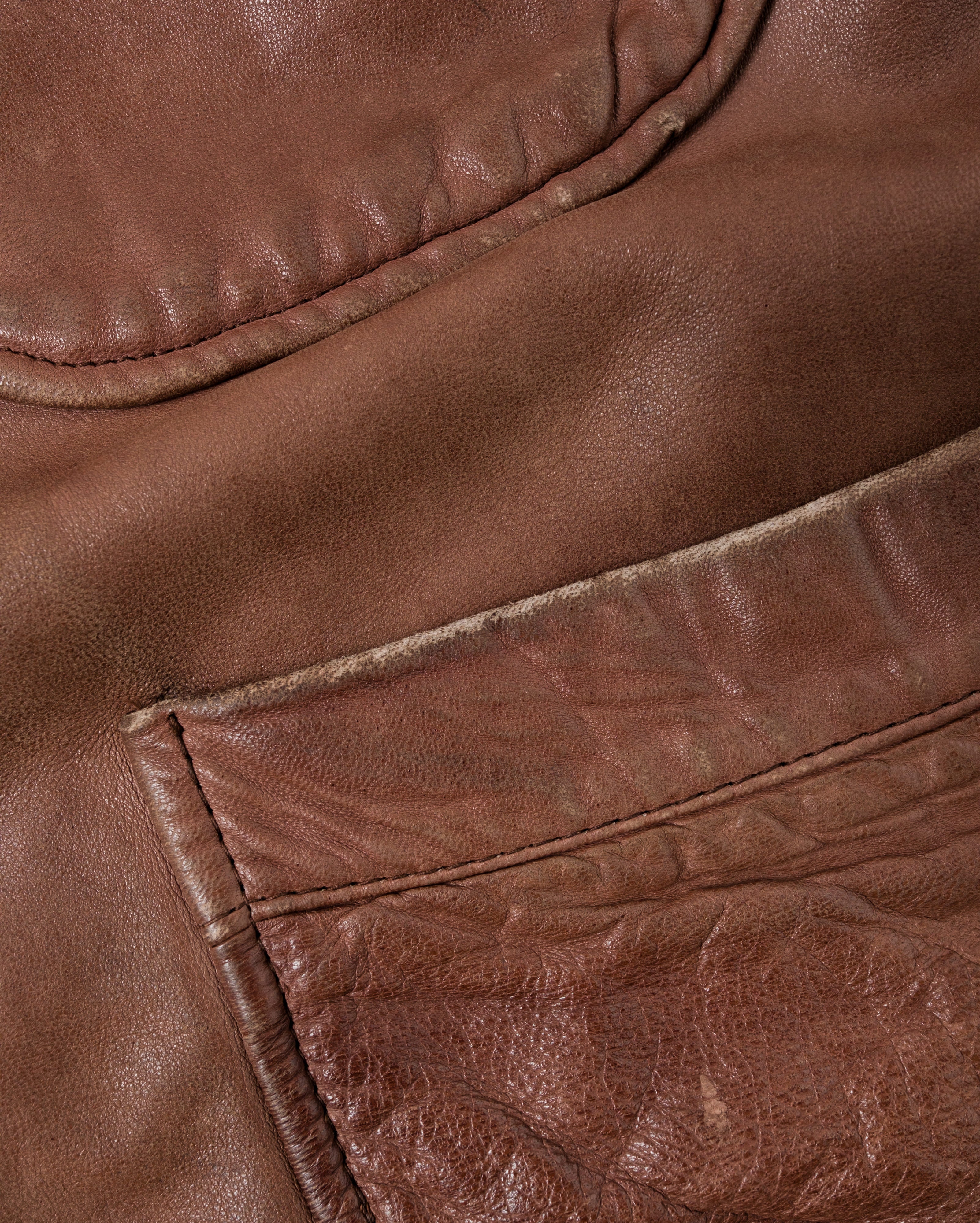【87AW】Old C.P.Company Brown Leather 4 Pockets Jacket Size.48