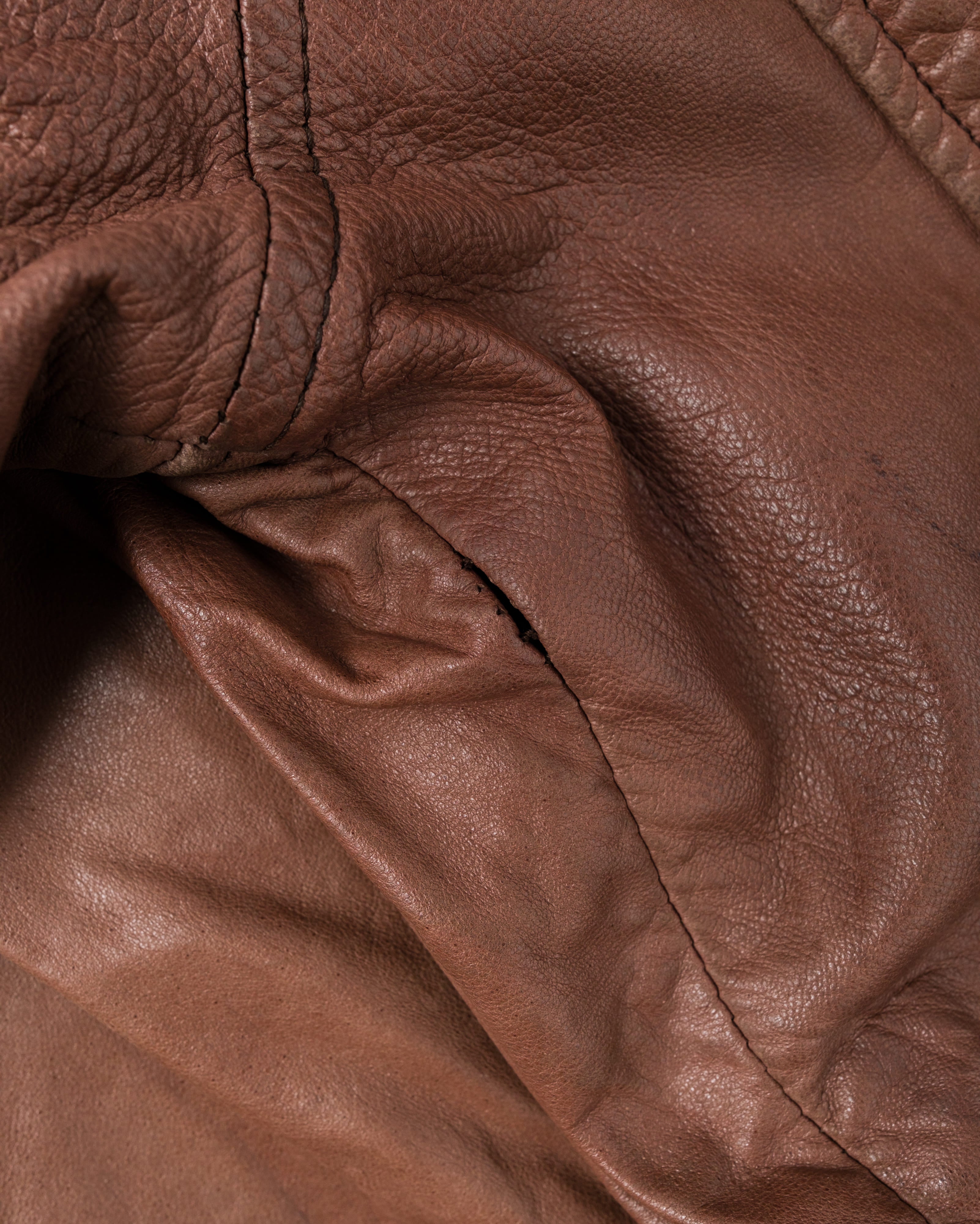 【87AW】Old C.P.Company Brown Leather 4 Pockets Jacket Size.48