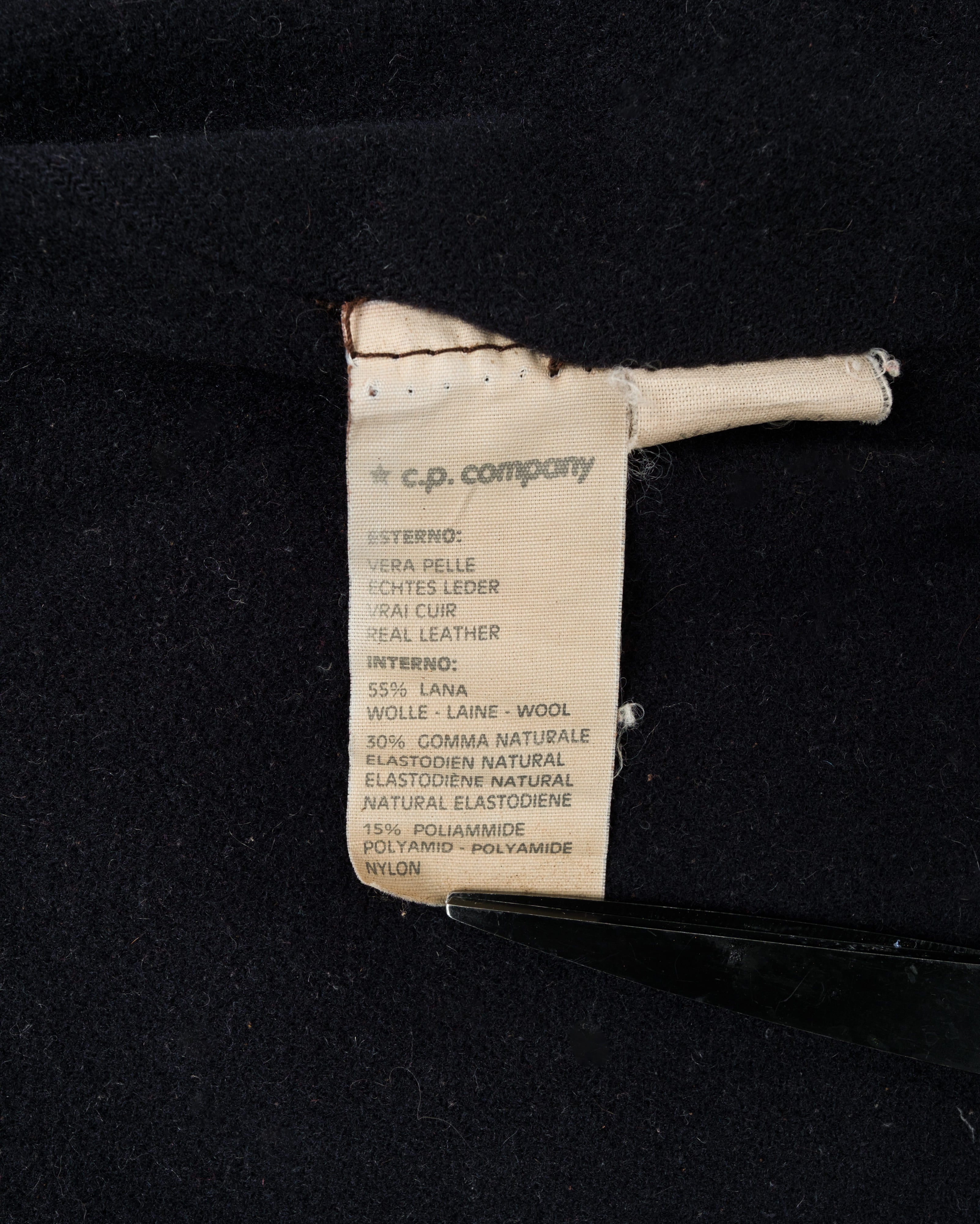 【87AW】Old C.P.Company Brown Leather 4 Pockets Jacket Size.48