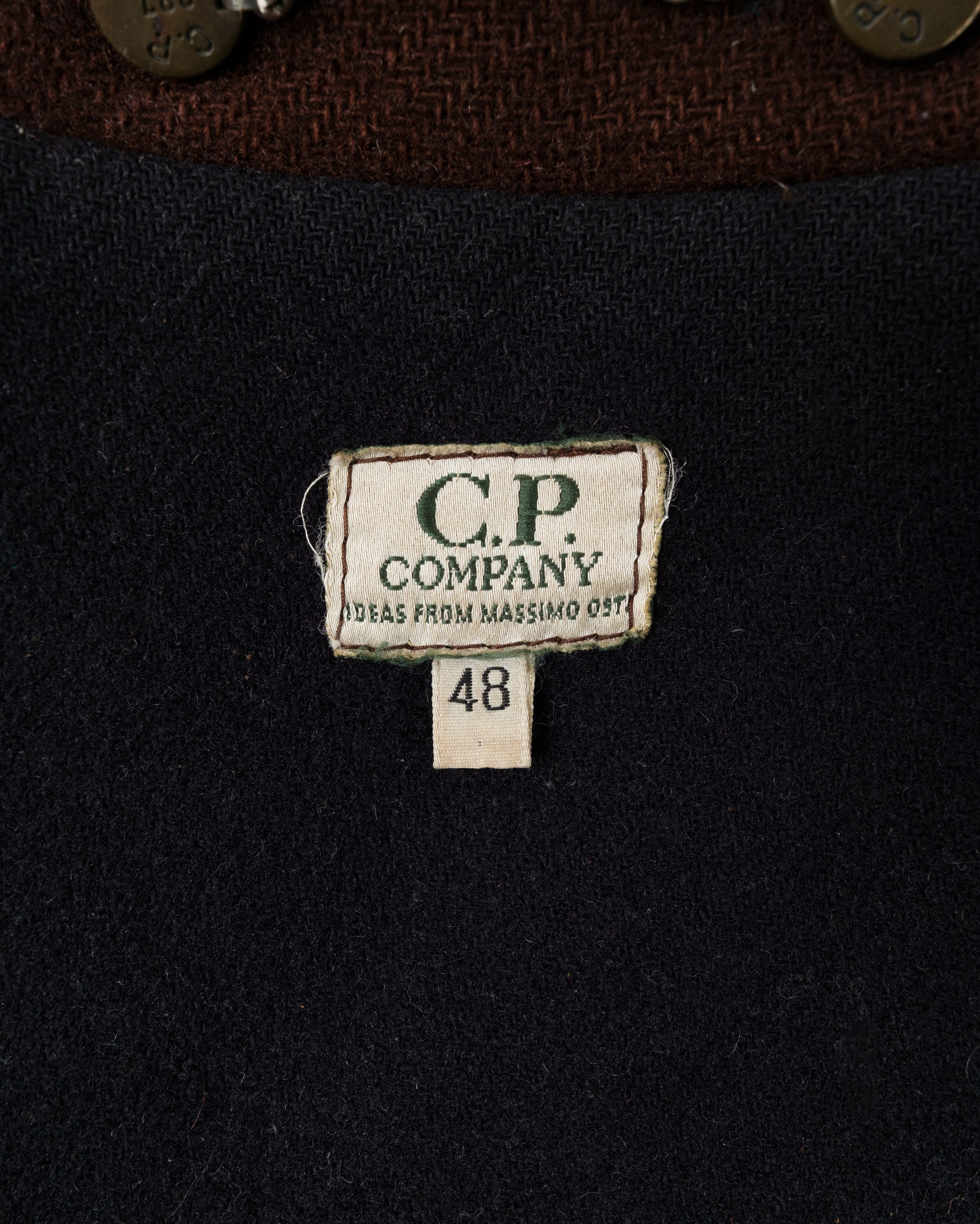 【87AW】Old C.P.Company Brown Leather 4 Pockets Jacket Size.48