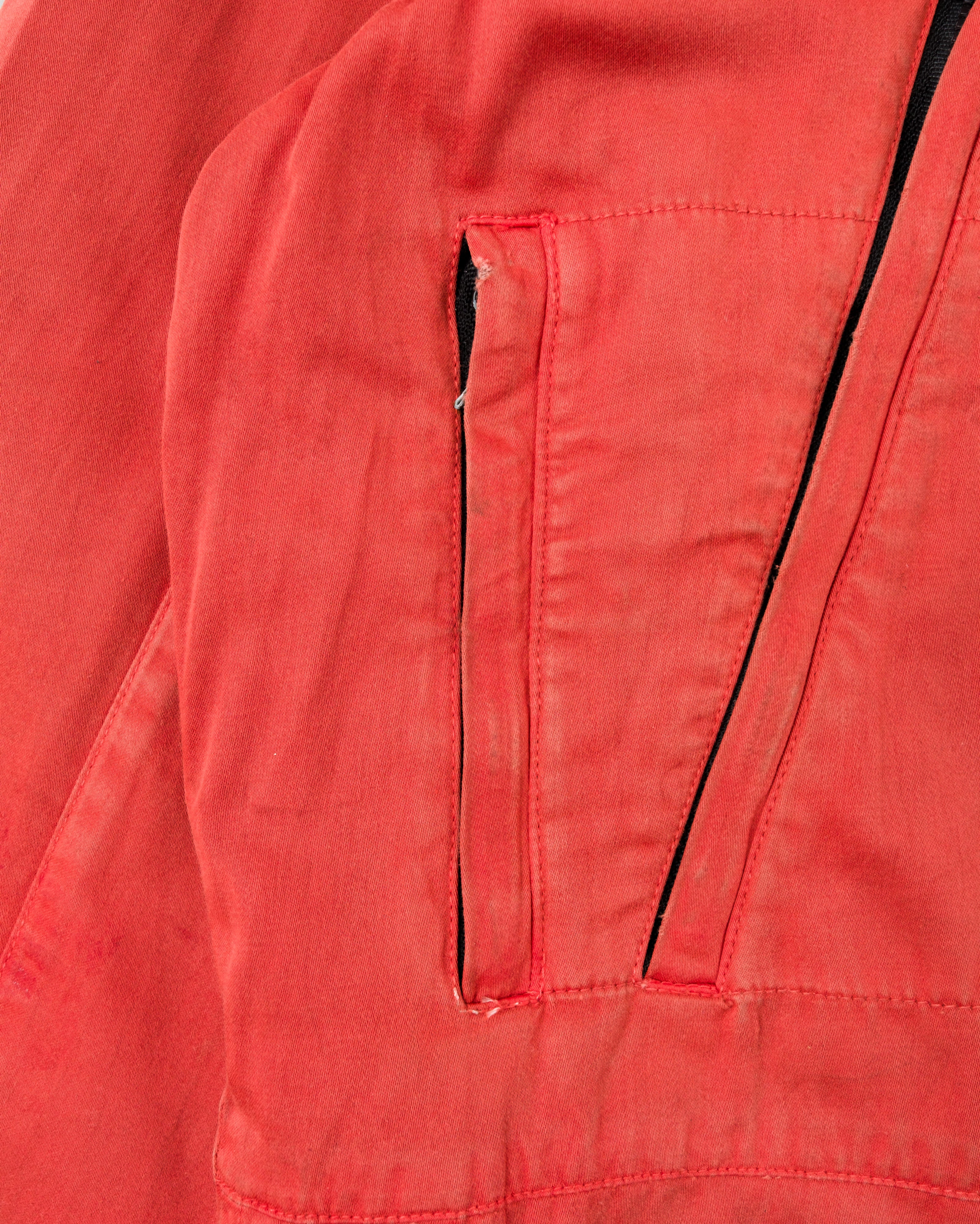 【96AW】Old STONE ISLAND Garment Dyed Detachable Hood Raglan Sleeve Cotton Jacket Size.M "RASO GOMMATO" "Green Edge"