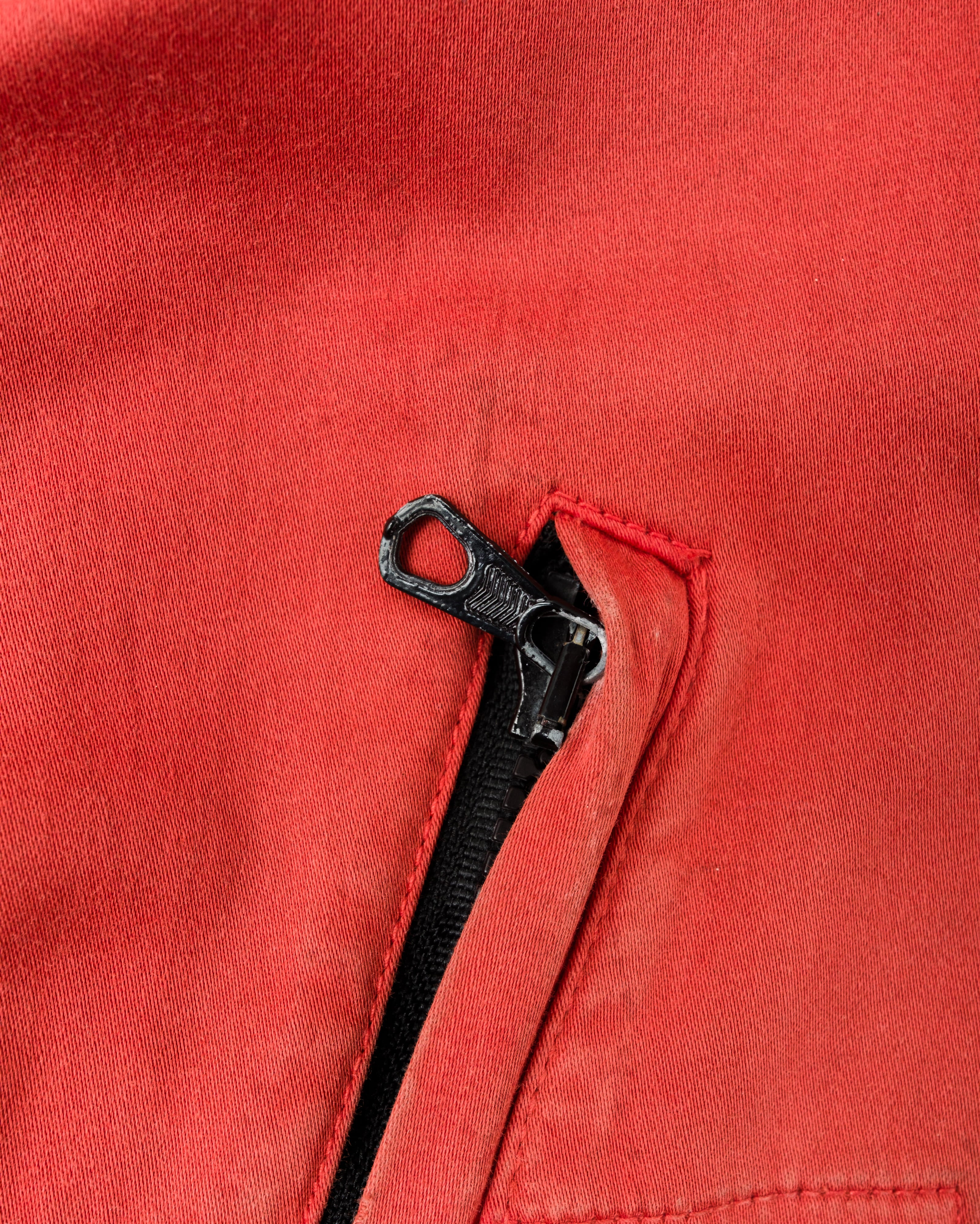 【96AW】Old STONE ISLAND Garment Dyed Detachable Hood Raglan Sleeve Cotton Jacket Size.M "RASO GOMMATO" "Green Edge"