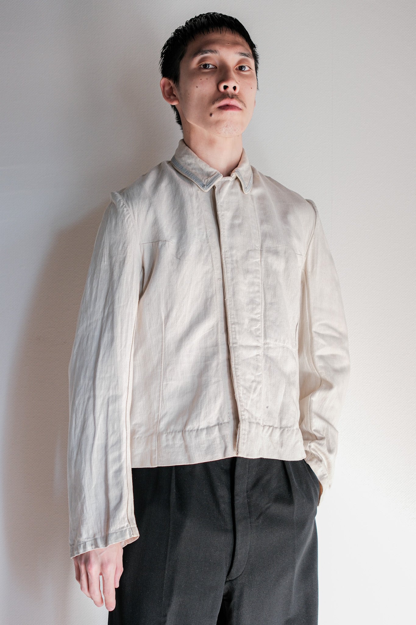 【~40's】German Air Force Drillich HBT Linen Jacket "Luftwaffe"