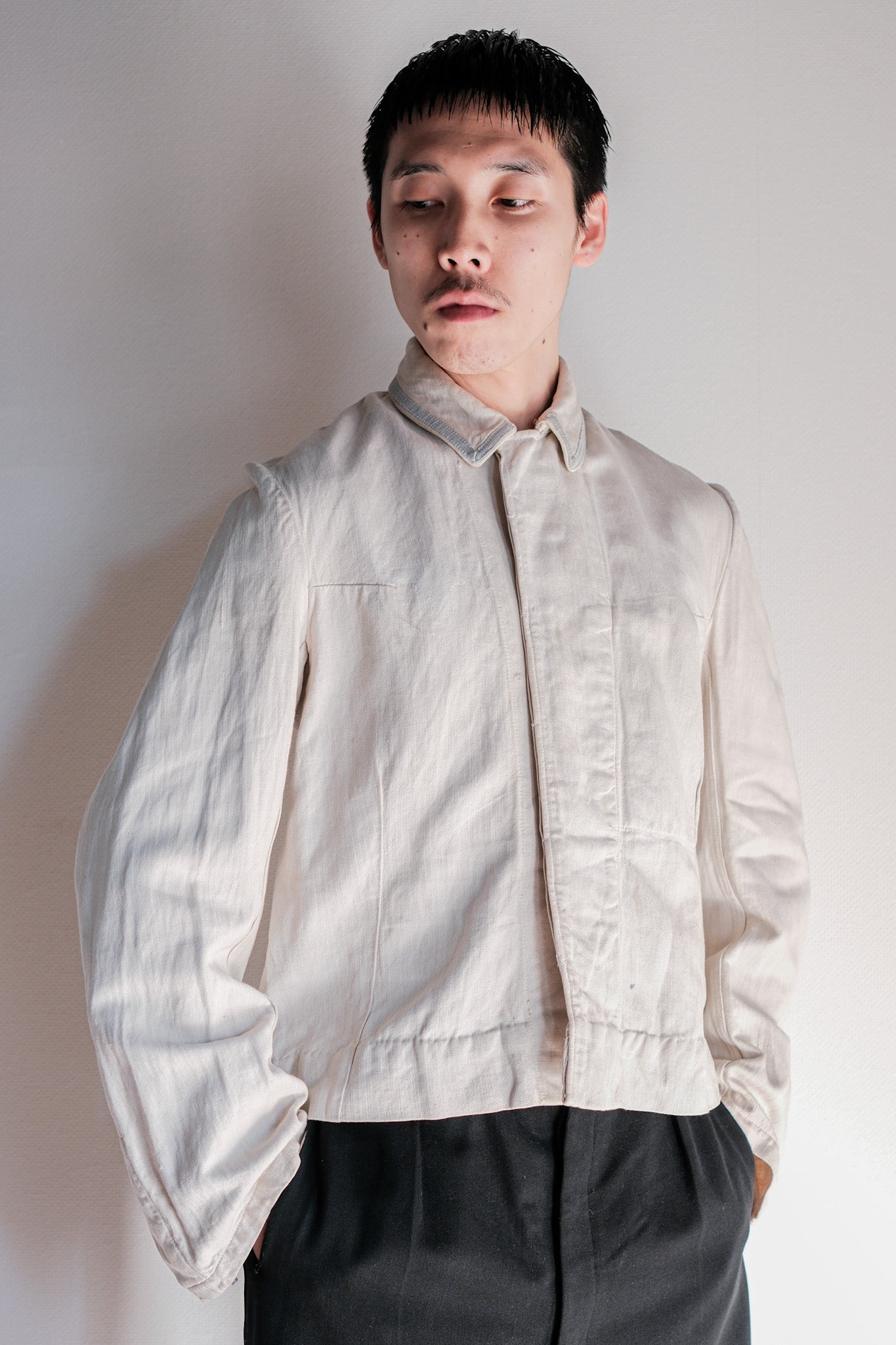 【~40's】German Air Force Drillich HBT Linen Jacket "Luftwaffe"