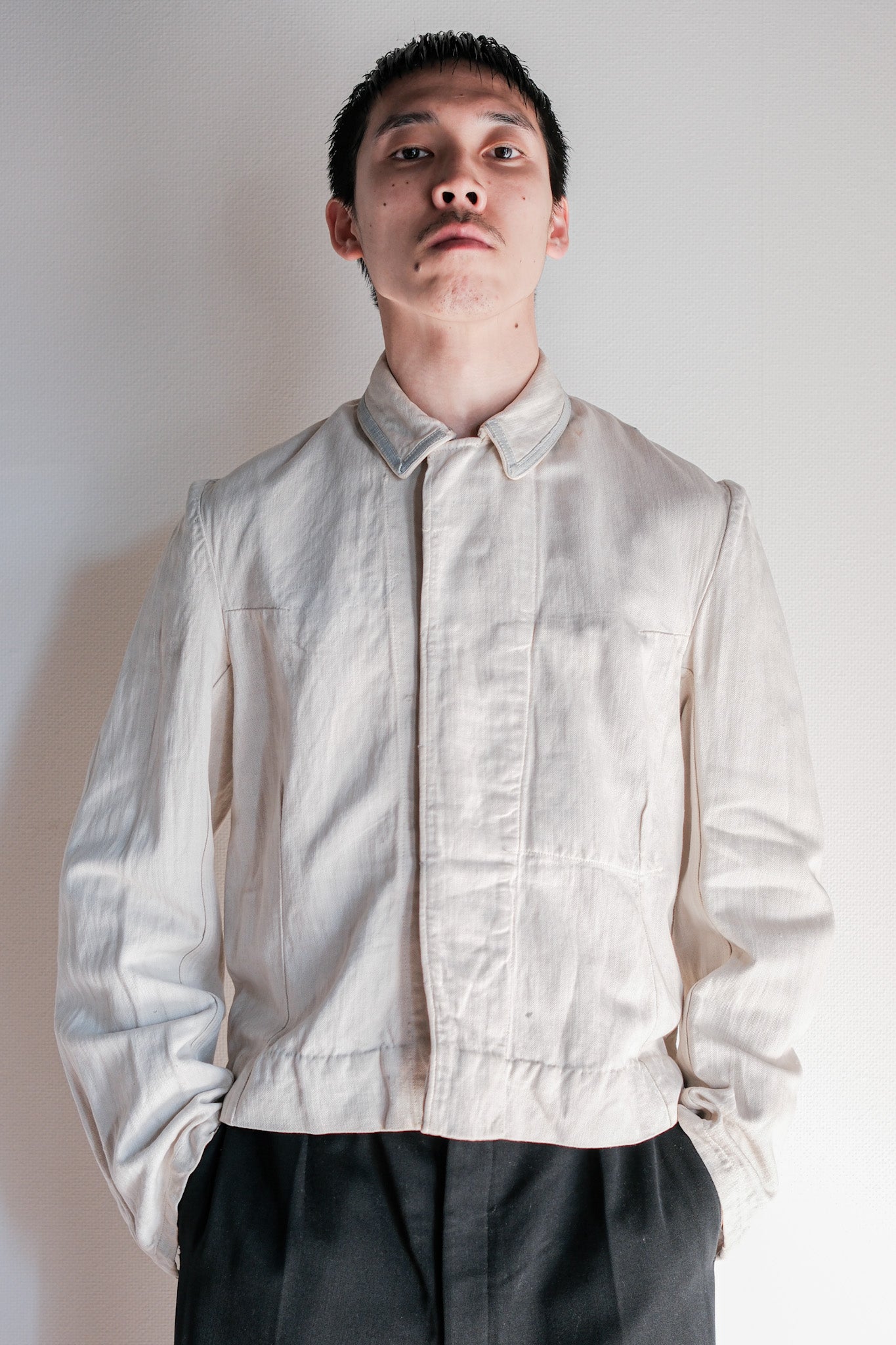 【~40's】German Air Force Drillich HBT Linen Jacket "Luftwaffe"