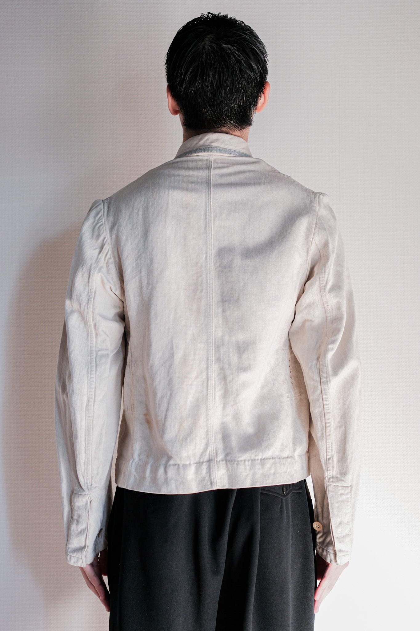 【~40's】German Air Force Drillich HBT Linen Jacket "Luftwaffe"