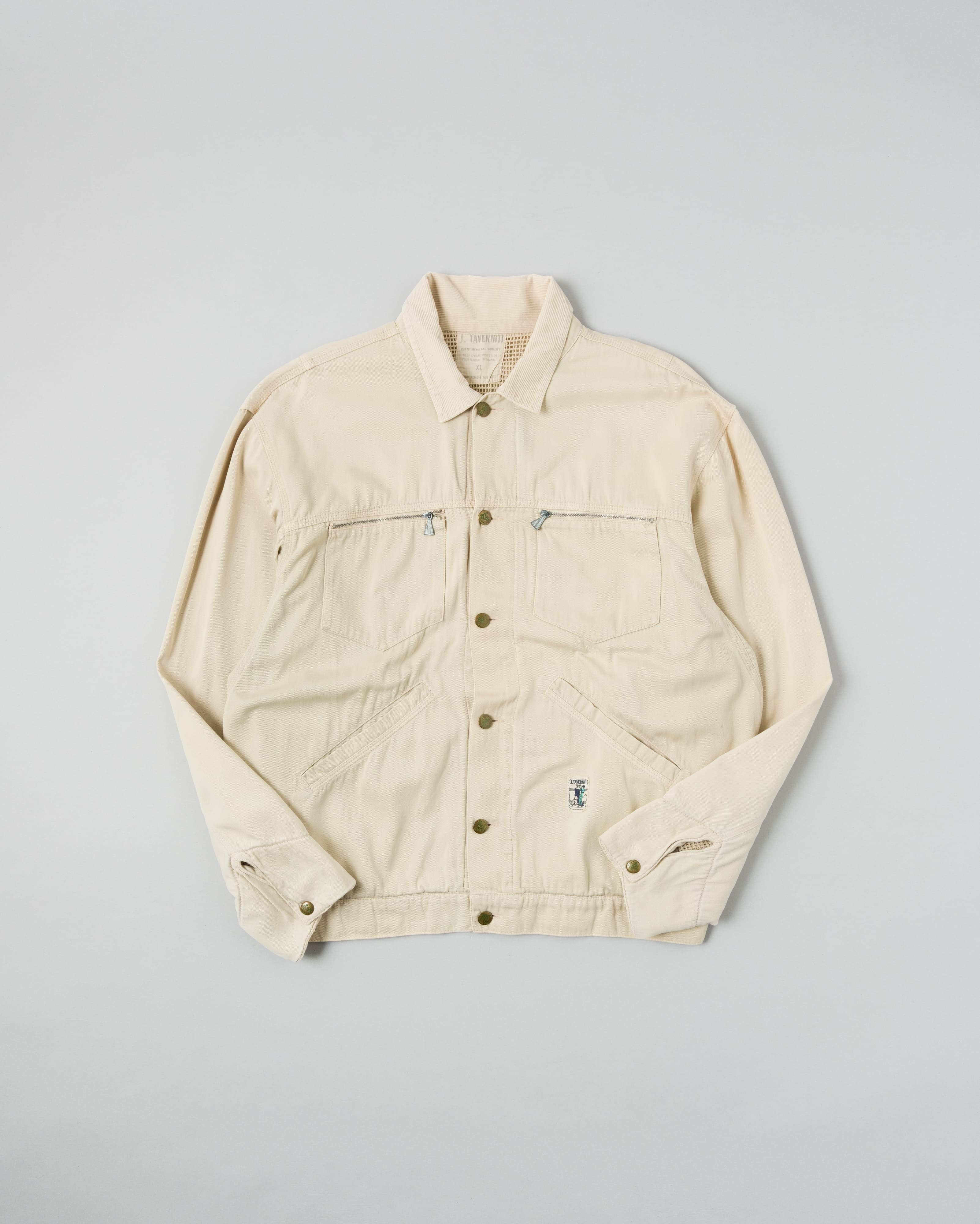 【~80's】Old J.TAVERNITI Cotton Twill 4 Pockets Jacket Size.XL