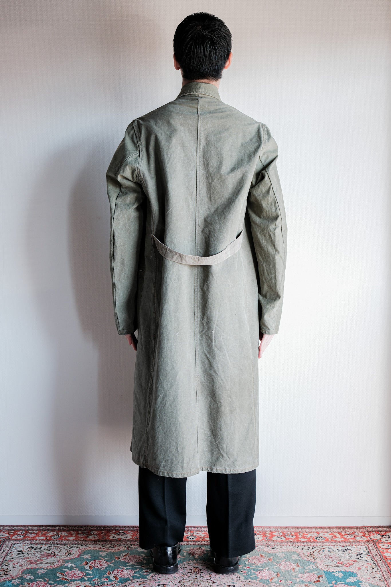 【~50's】German Vintage Green Cotton Work Coat