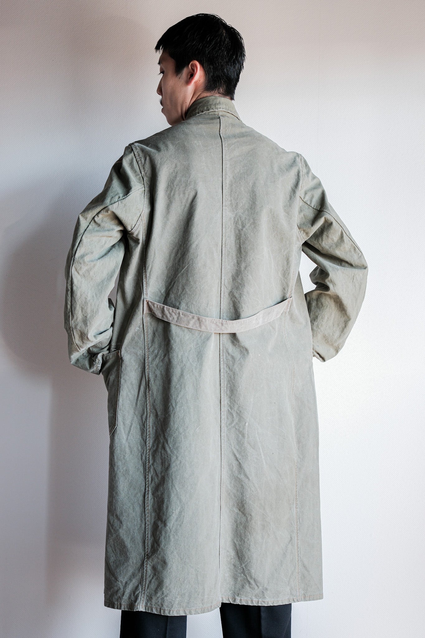 【~50's】German Vintage Green Cotton Work Coat